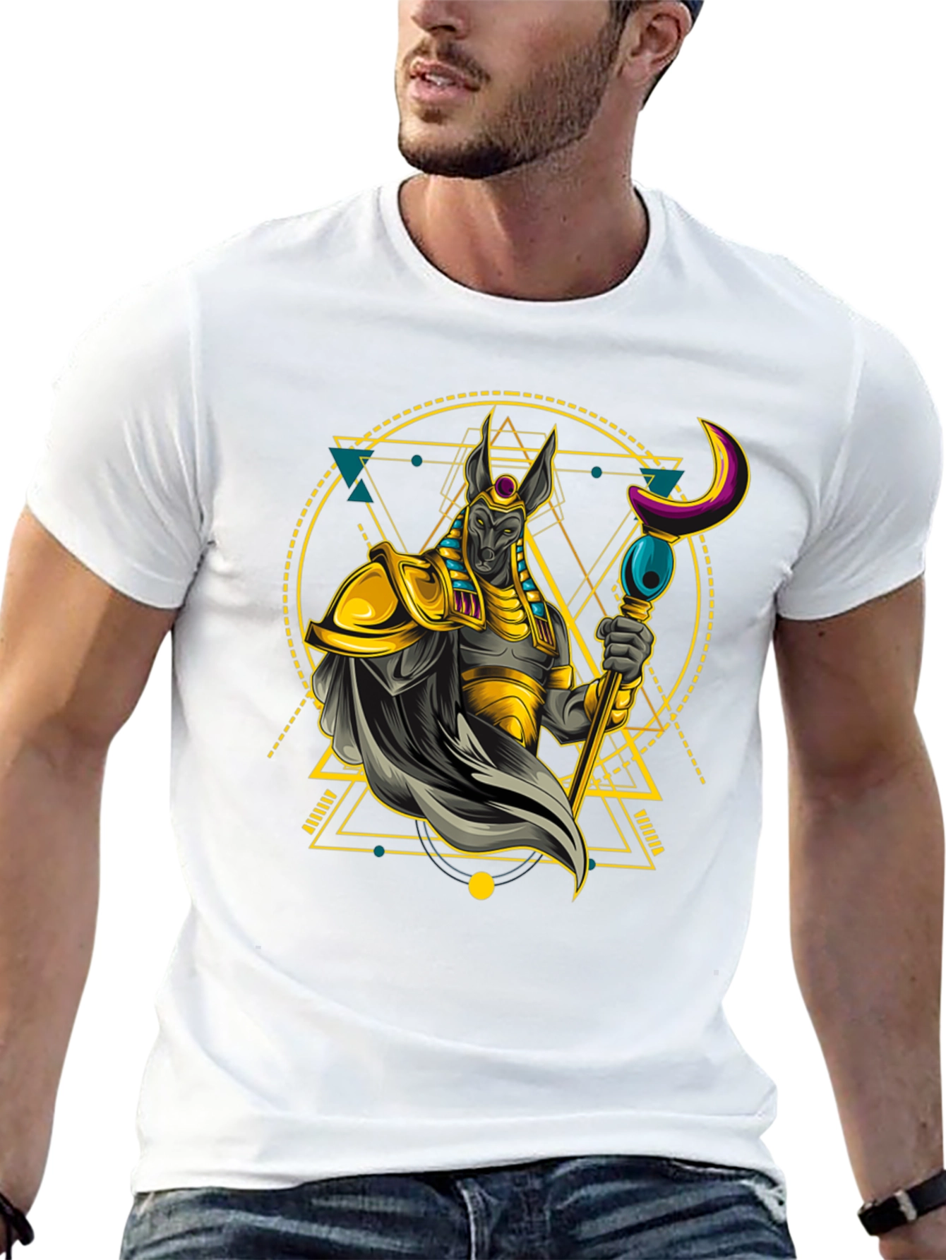 Anubis Graphic Tee - Egyptian God T-Shirt