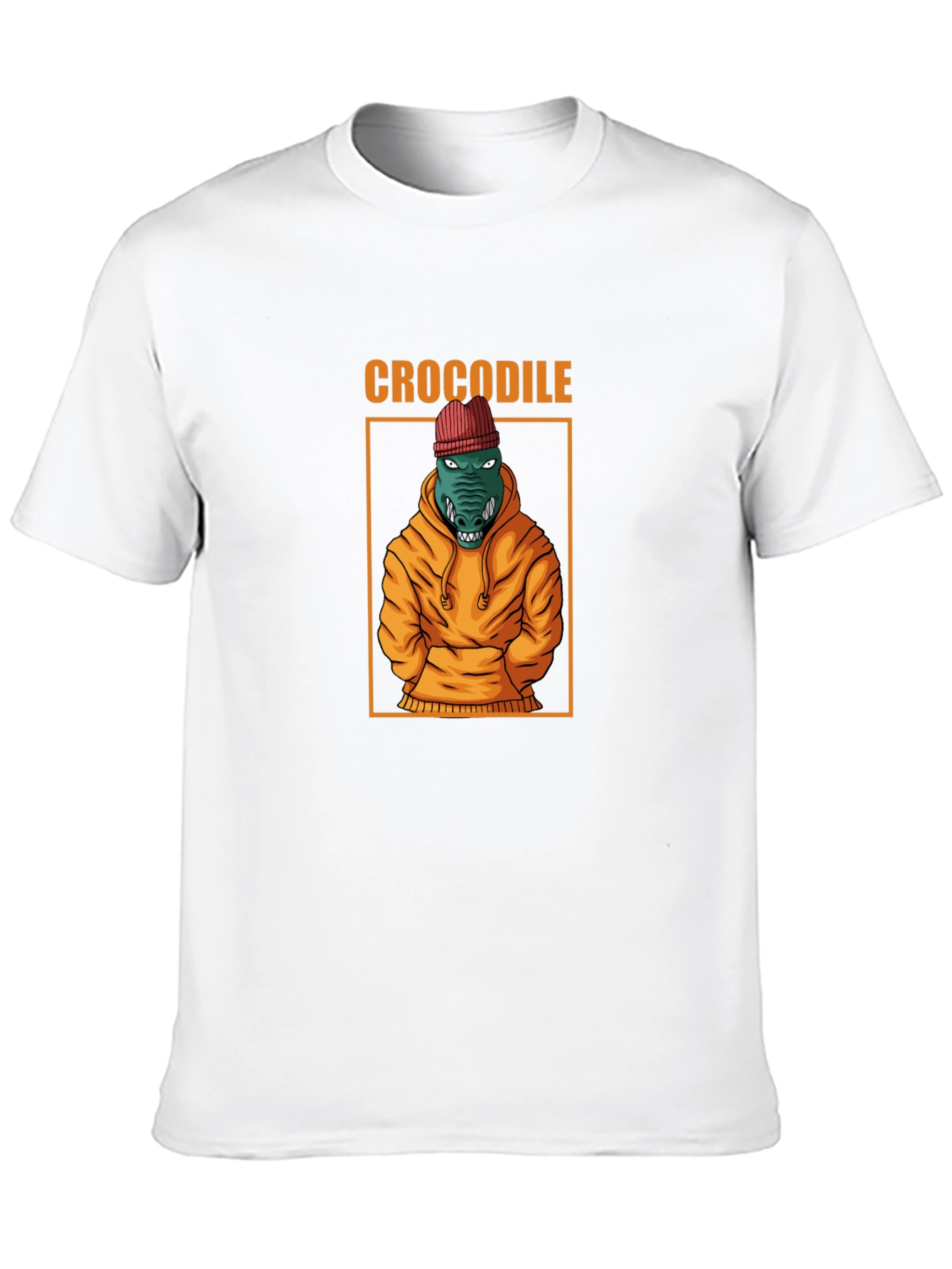 Cool Crocodile Graphic Tee - Black Cotton T-Shirt