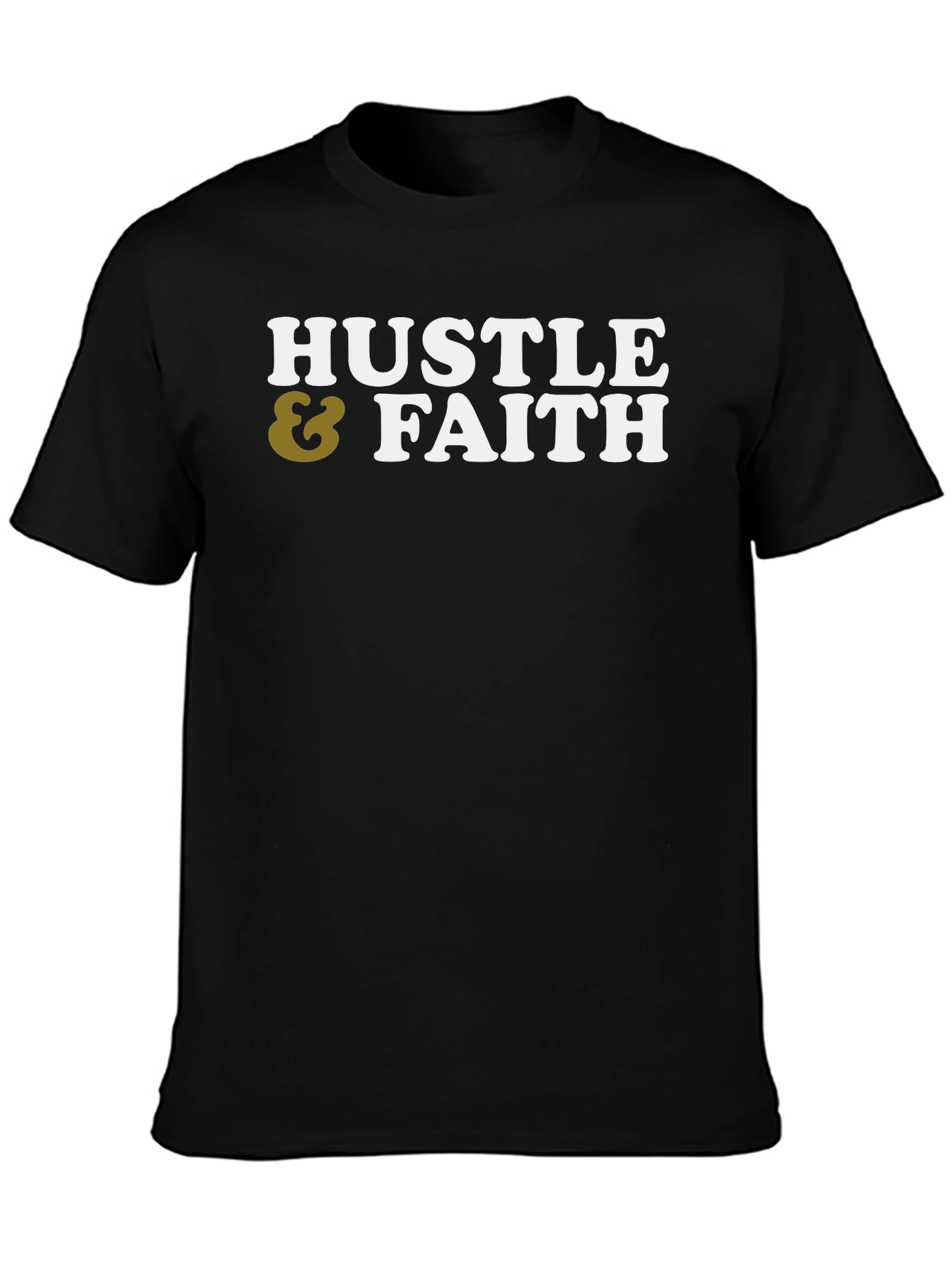 Hustle & Faith Graphic Tee - Casual Cotton T-Shirt