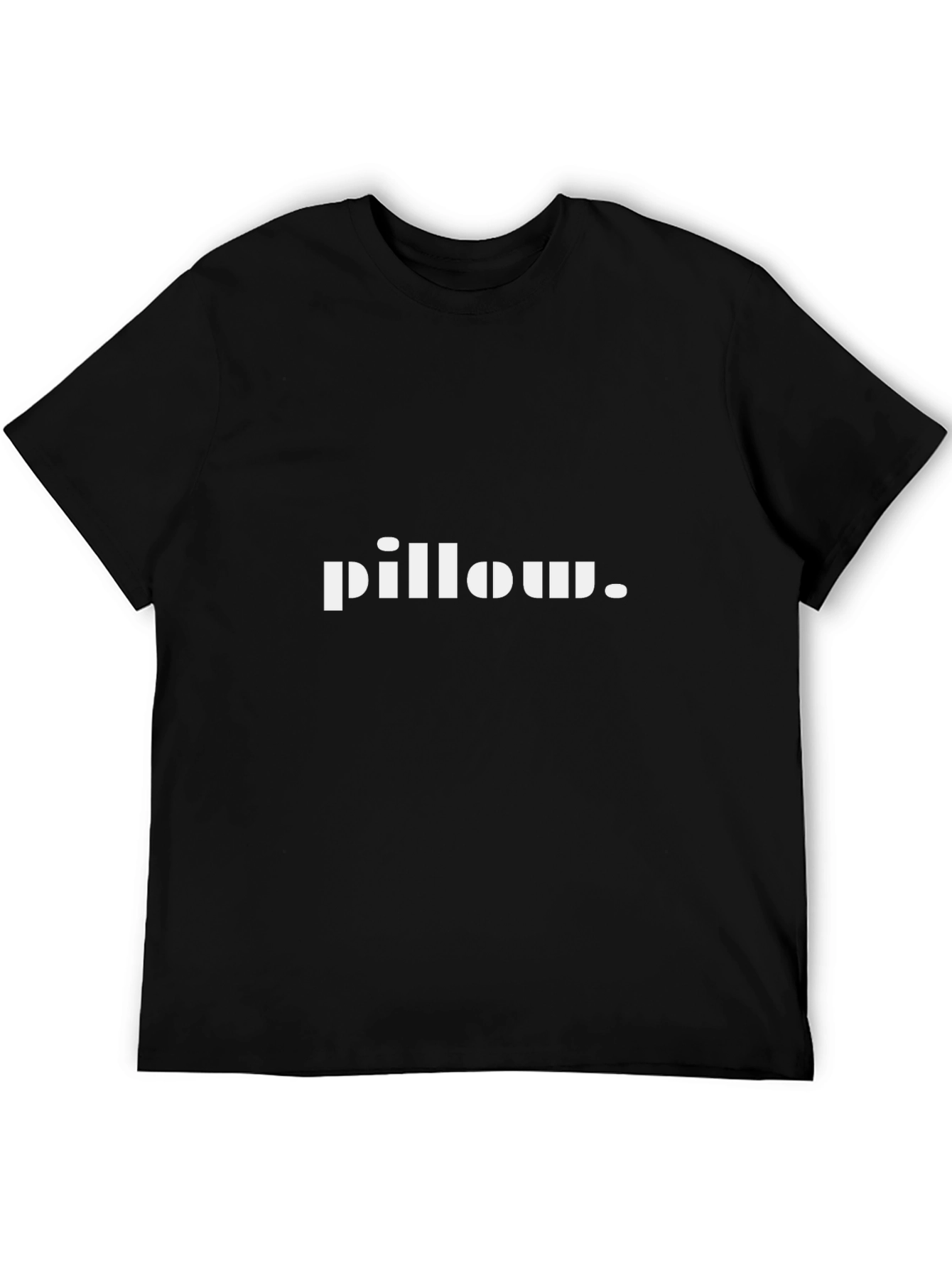 Pillow. Black T-Shirt