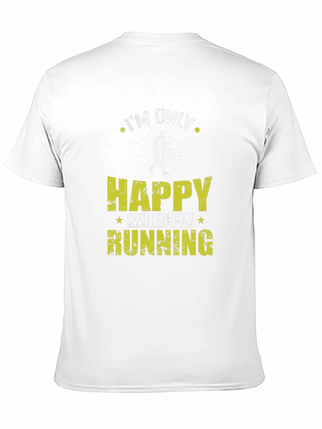 Im Only Happy When Im Running Black T-Shirt