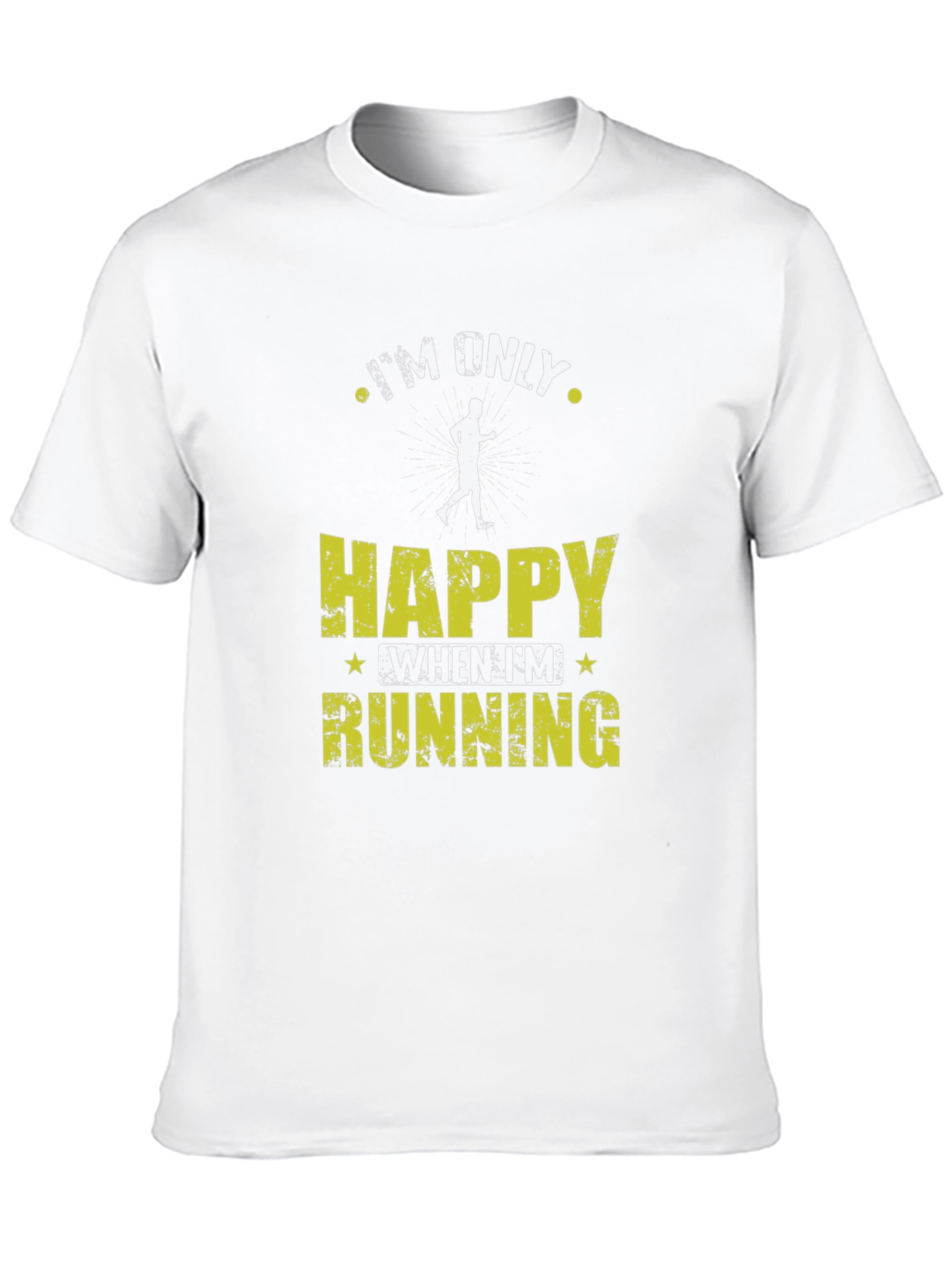 Im Only Happy When Im Running Black T-Shirt