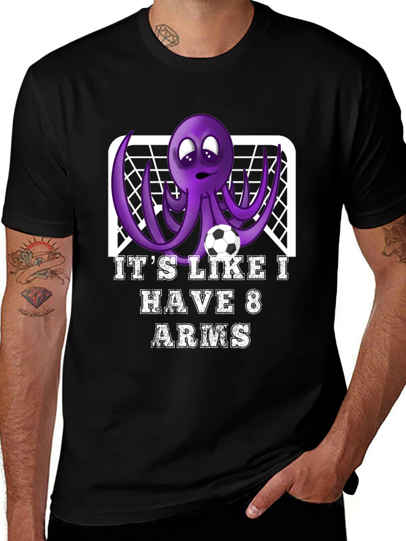 Soccer Octopus Graphic Tee - 8 Arms Goalie