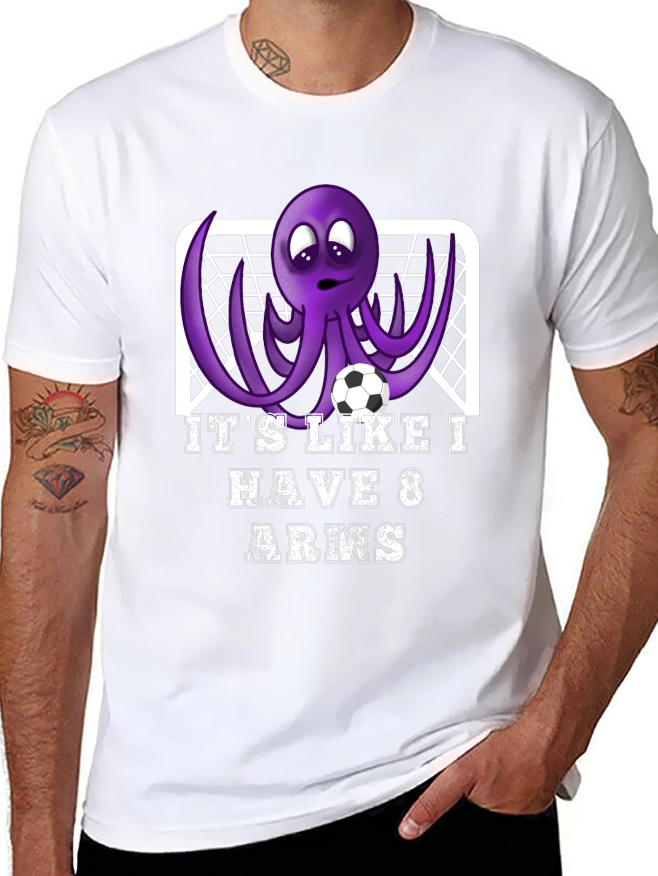 Soccer Octopus Graphic Tee - 8 Arms Goalie