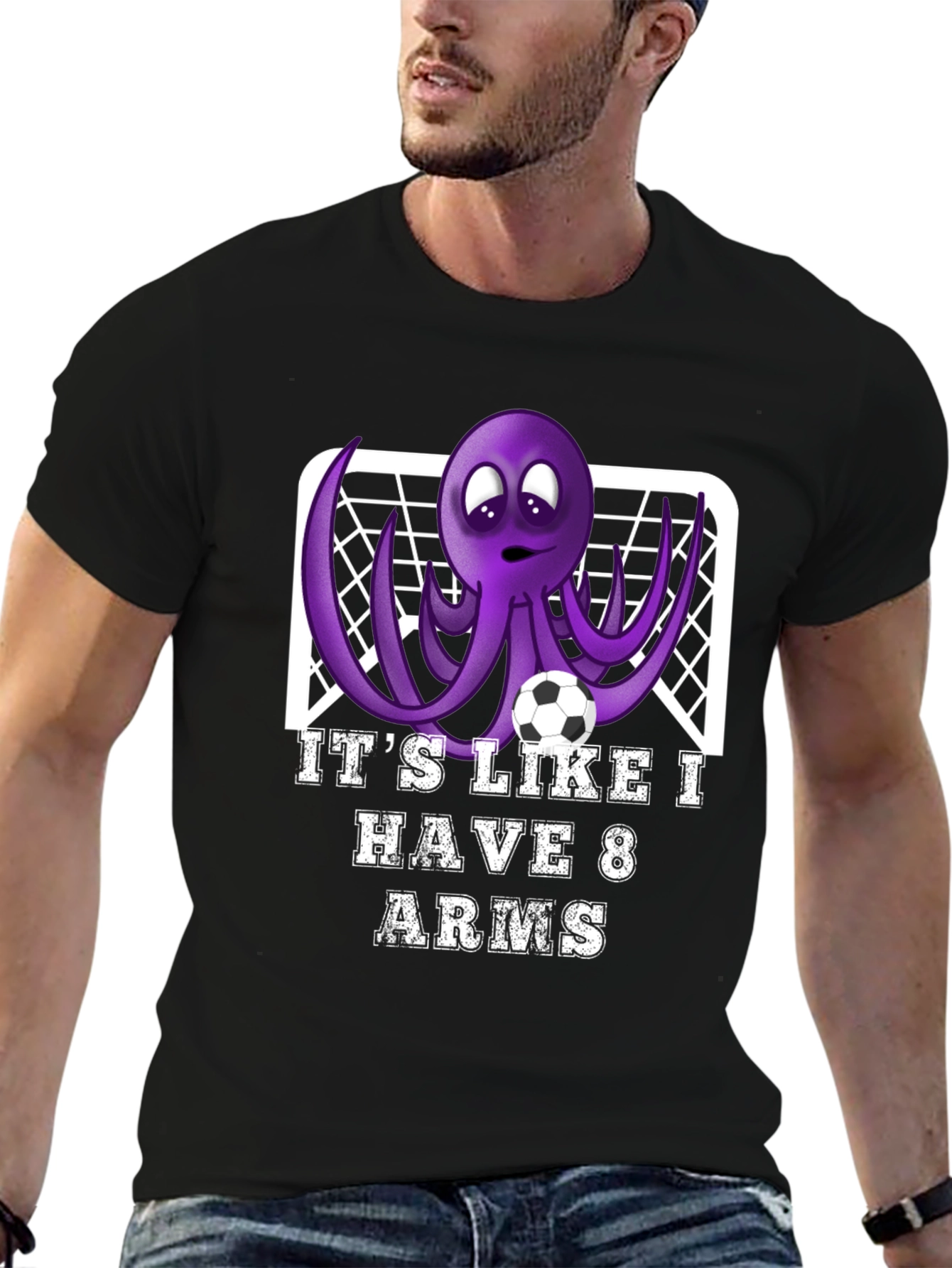Soccer Octopus Graphic Tee - 8 Arms Goalie