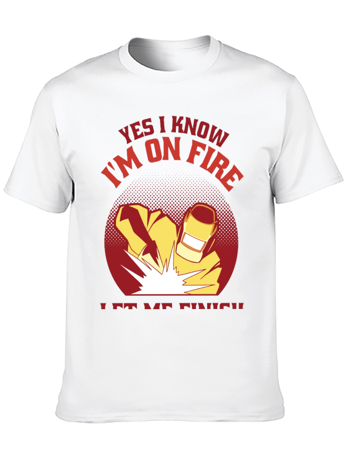 Welder On Fire Black T-Shirt