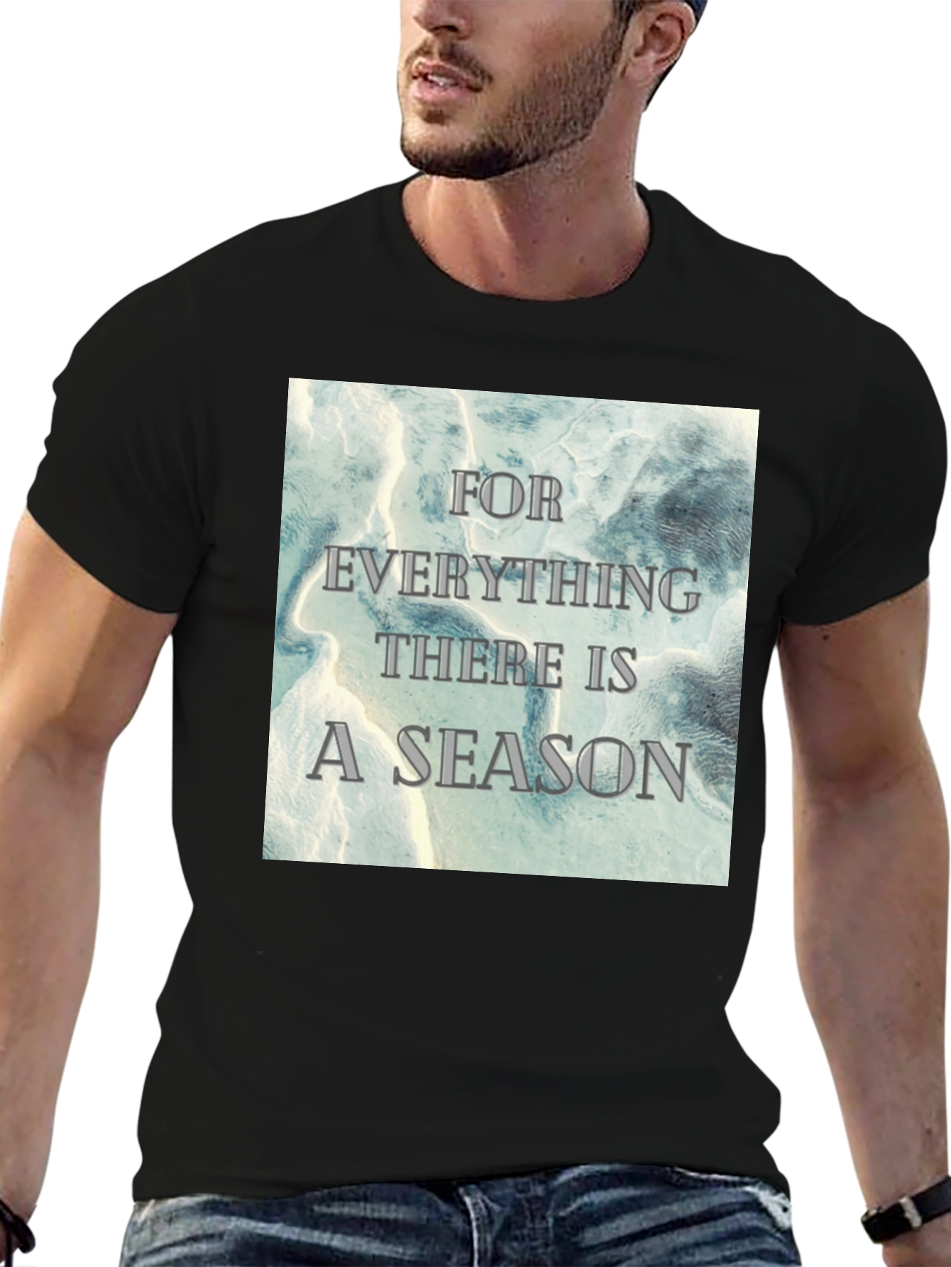 Inspirational Season Graphic Tee - Black