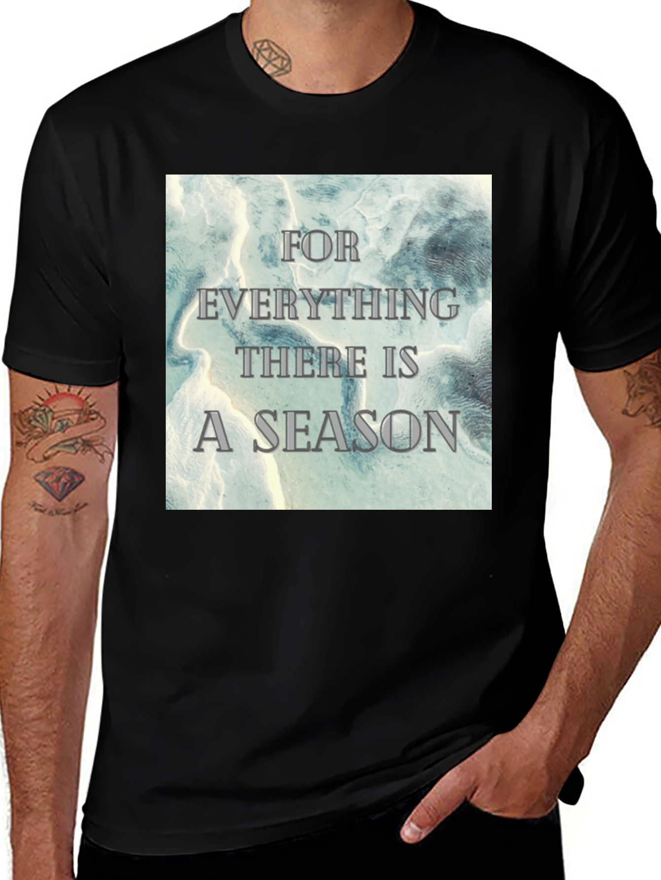 Inspirational Season Graphic Tee - Black