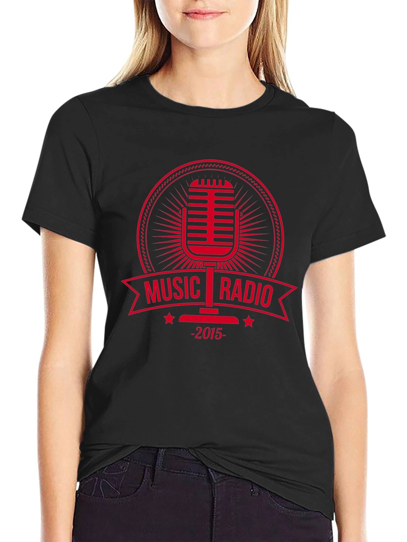 Music Radio Microphone Graphic T-Shirt
