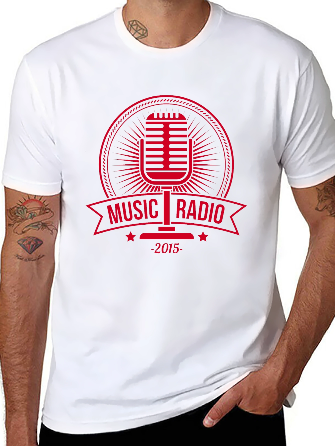 Music Radio Microphone Graphic T-Shirt