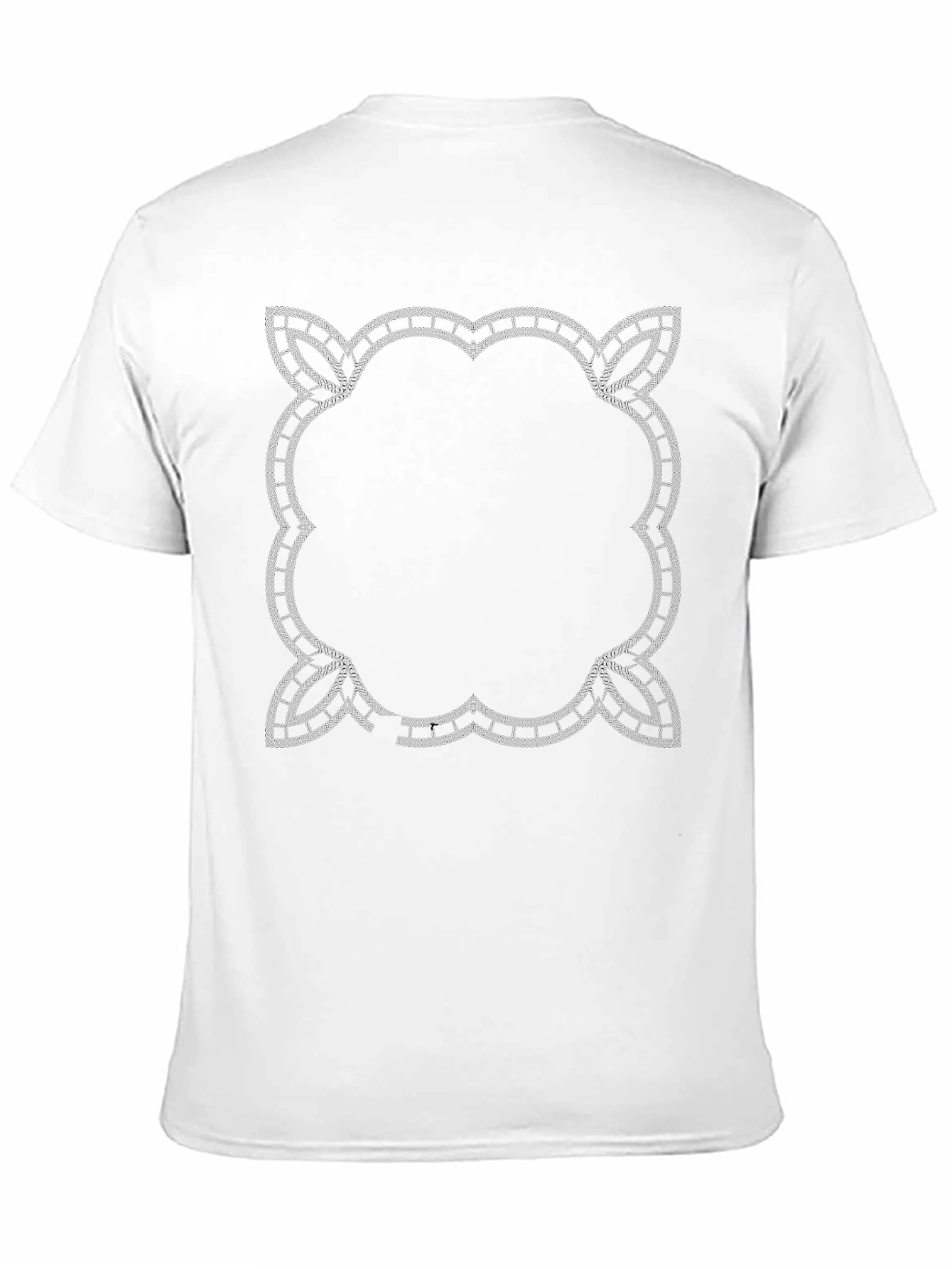 Mens Black T-Shirt with Intricate Geometric Design