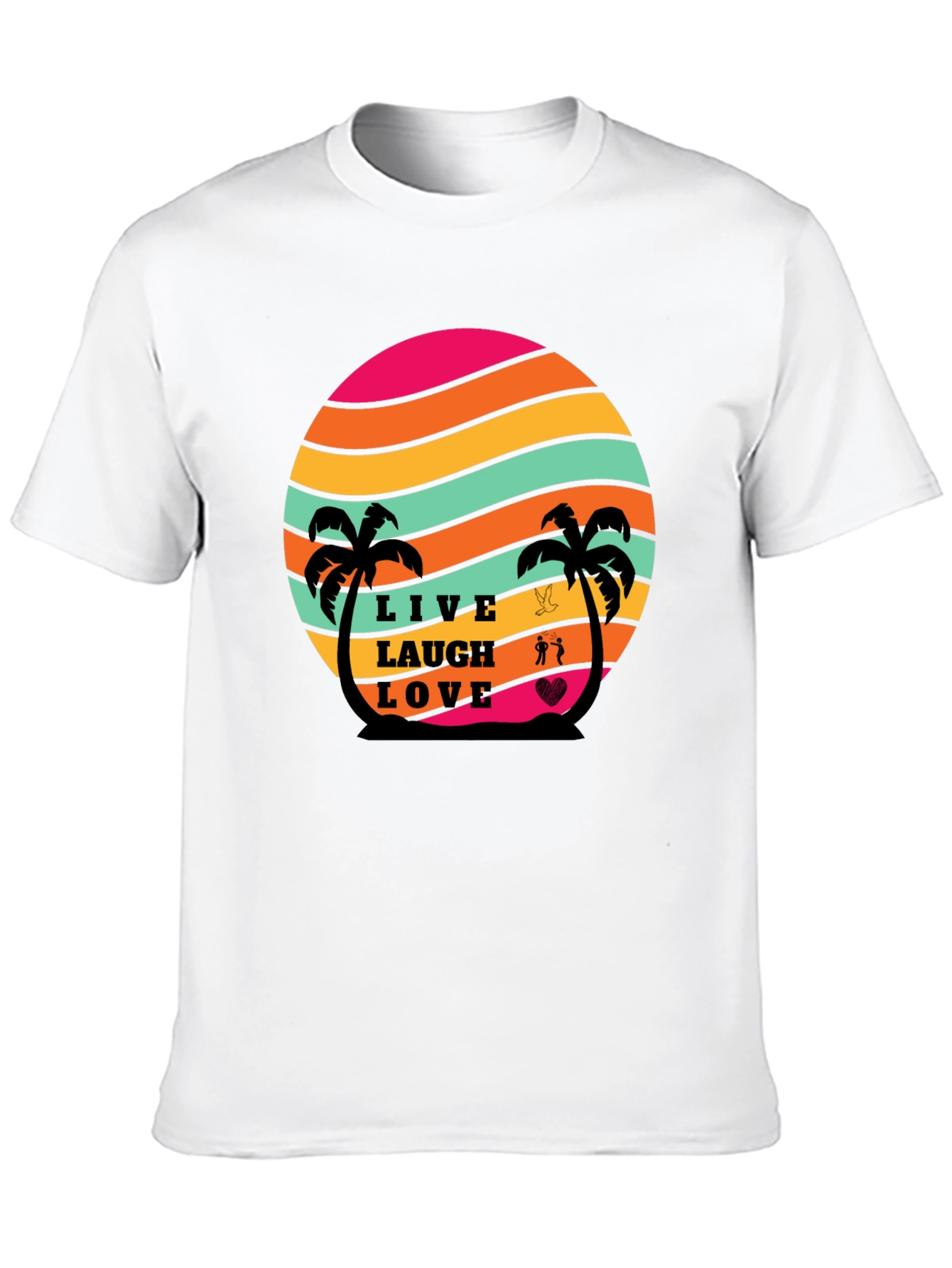 Live Laugh Love Retro Sunset T-Shirt