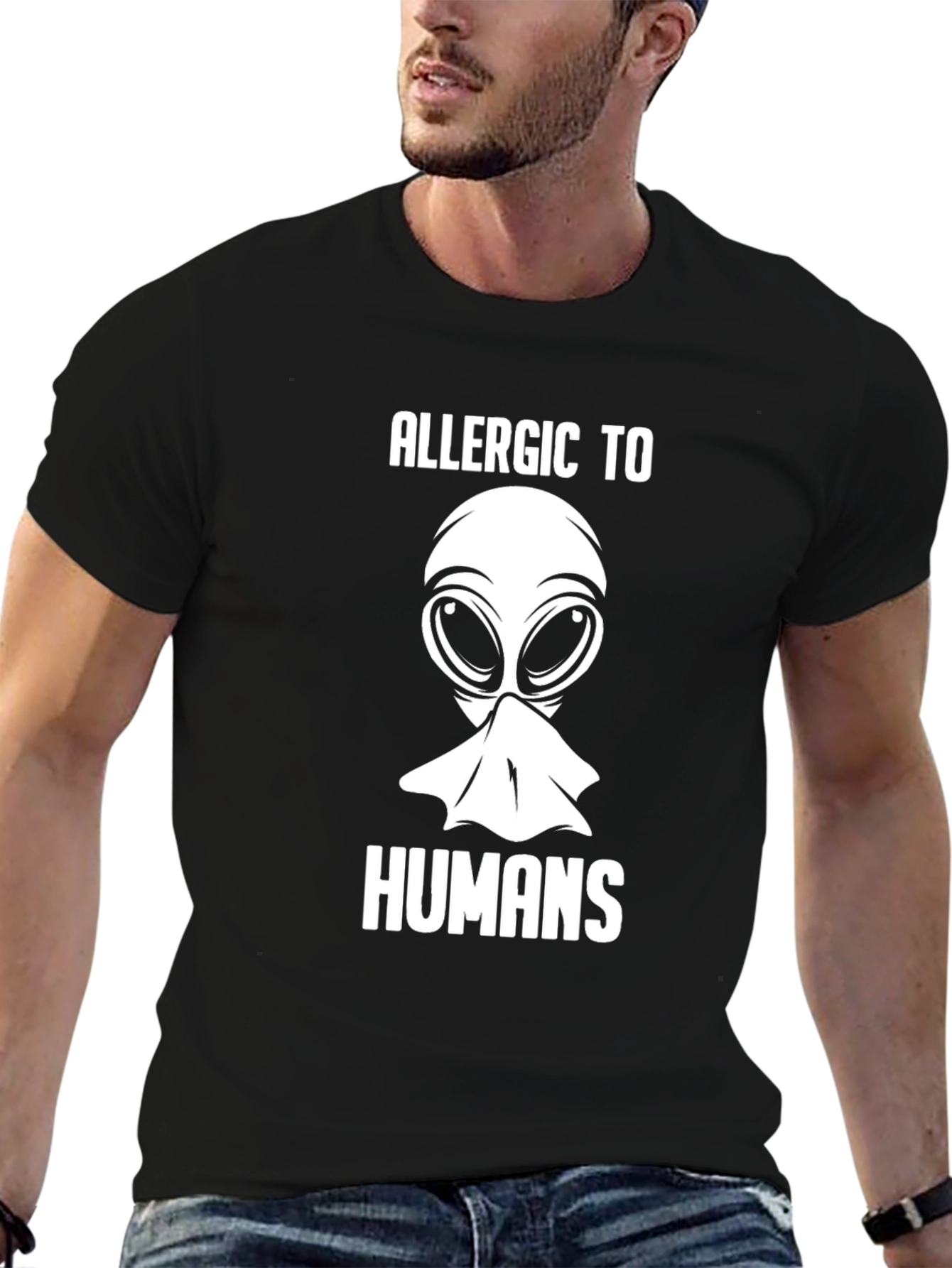 Allergic to Humans Alien T-Shirt
