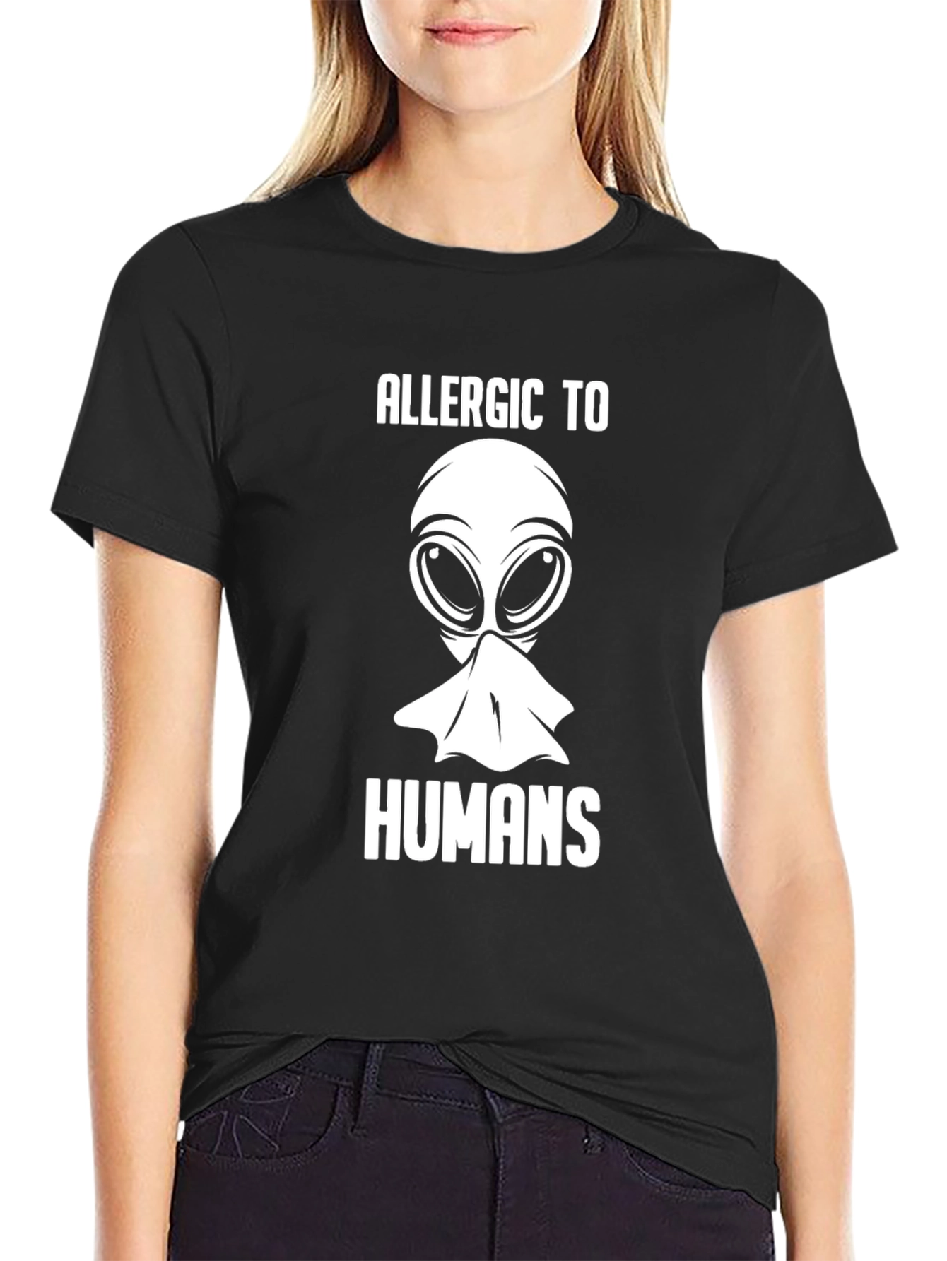 Allergic to Humans Alien T-Shirt