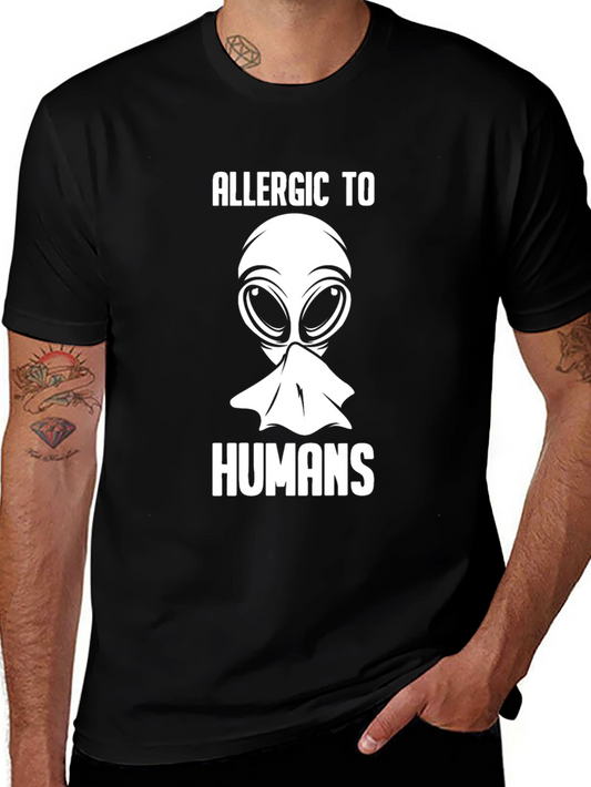 Allergic to Humans Alien T-Shirt