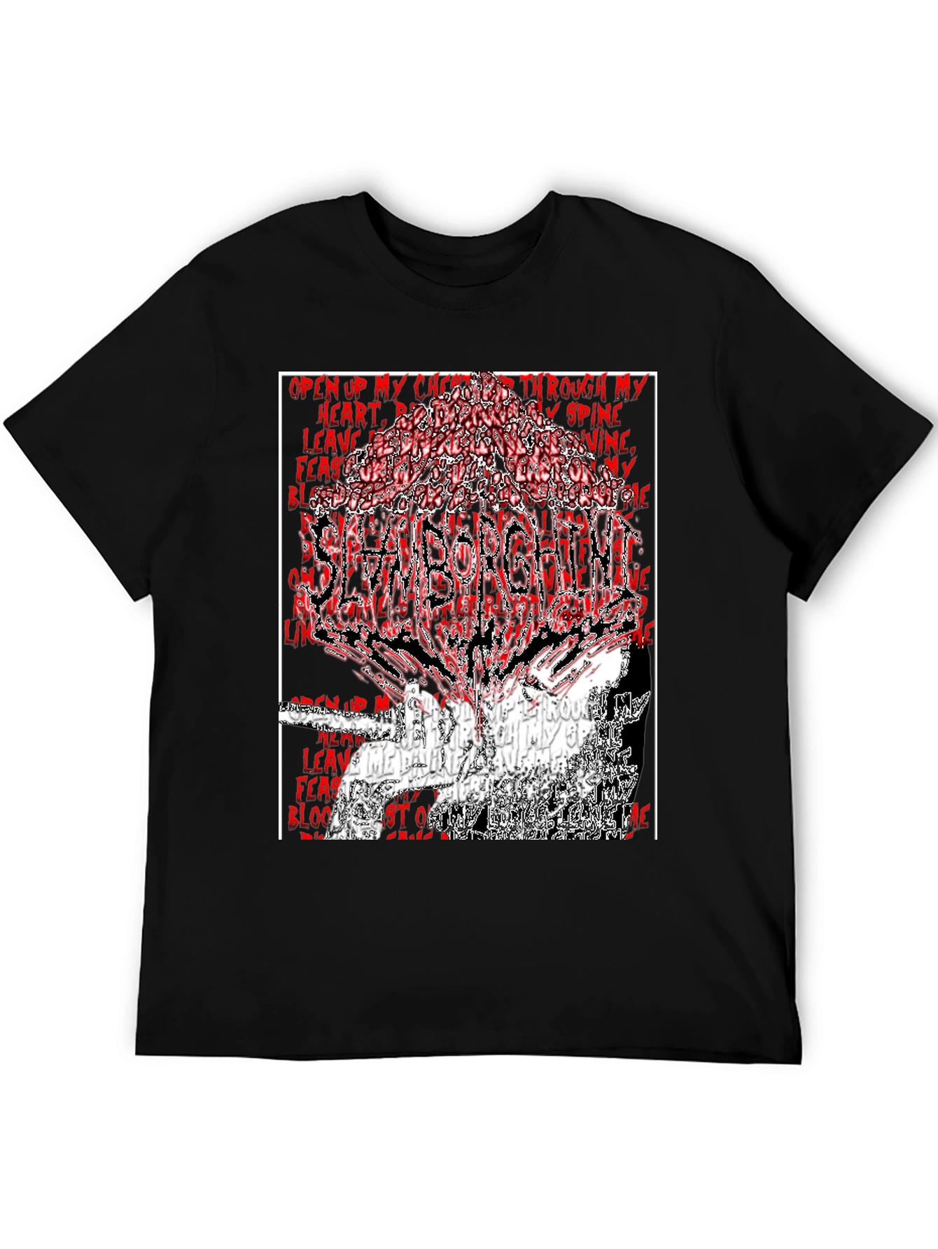 SlamBorgini Graphic Print Black T-Shirt