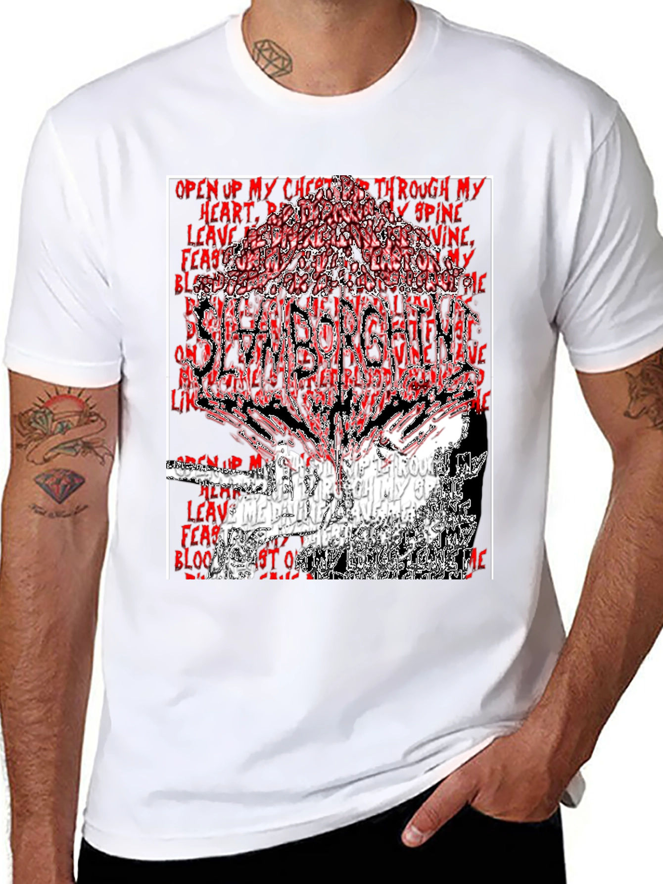 SlamBorgini Graphic Print Black T-Shirt