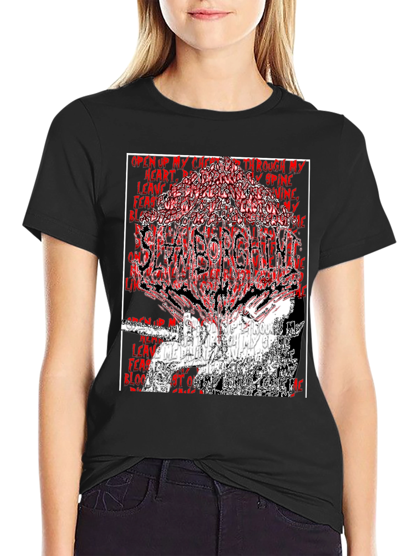 SlamBorgini Graphic Print Black T-Shirt