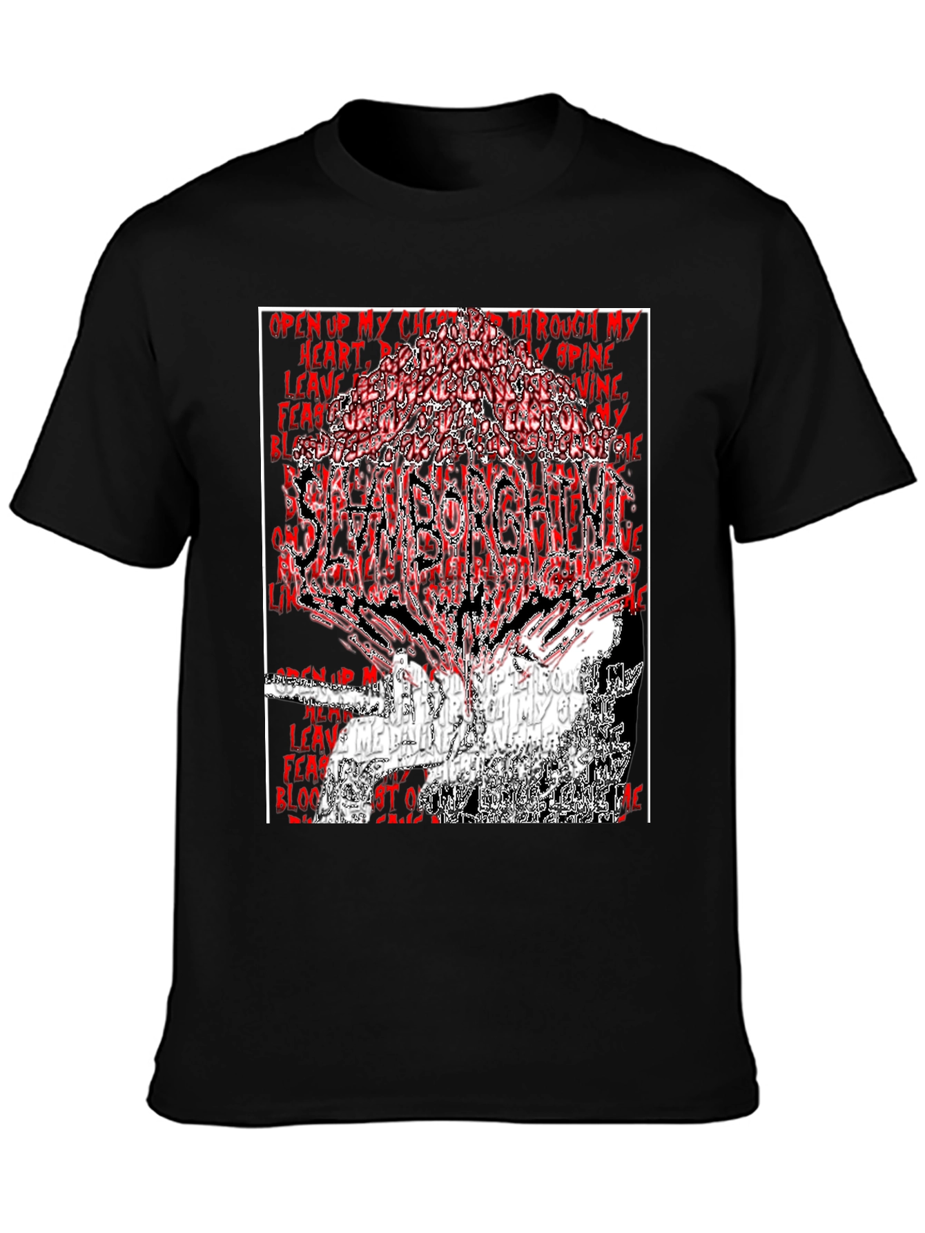 SlamBorgini Graphic Print Black T-Shirt