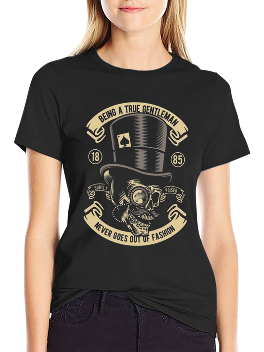 Gentleman Skull Graphic Tee - Never Out of Fashion