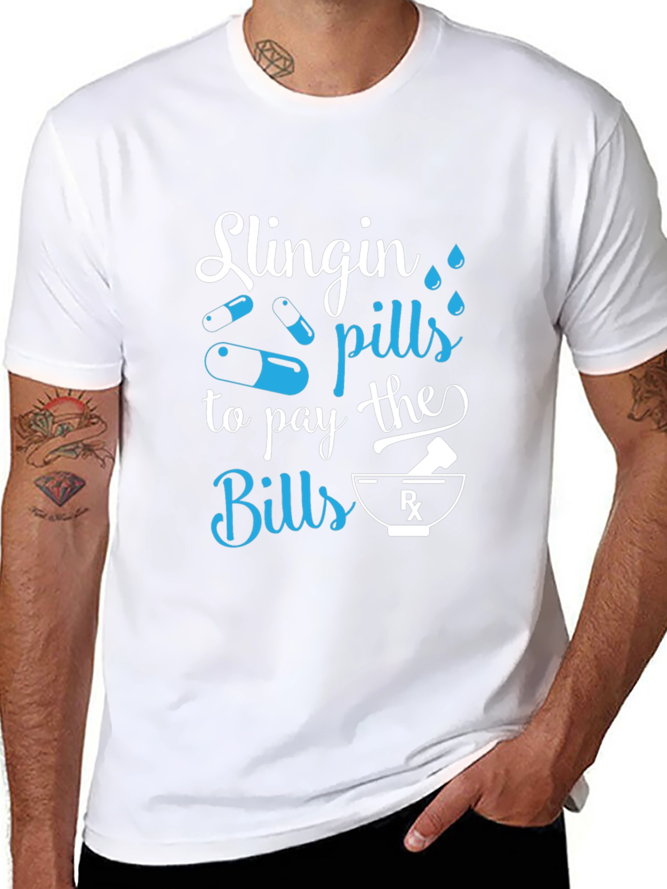 Slingin Pills Graphic Tee - Pharmacy Humor T-Shirt