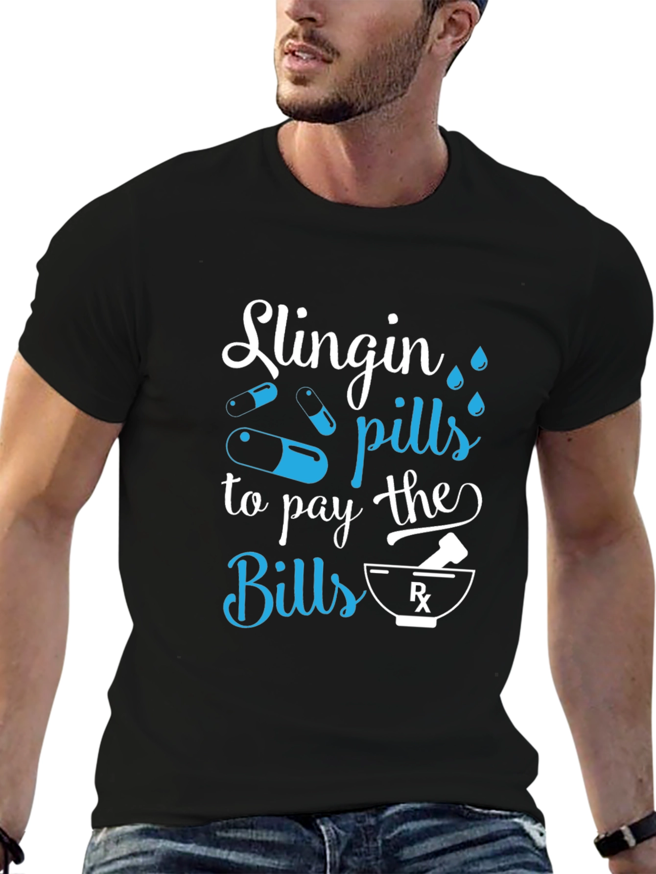 Slingin Pills Graphic Tee - Pharmacy Humor T-Shirt