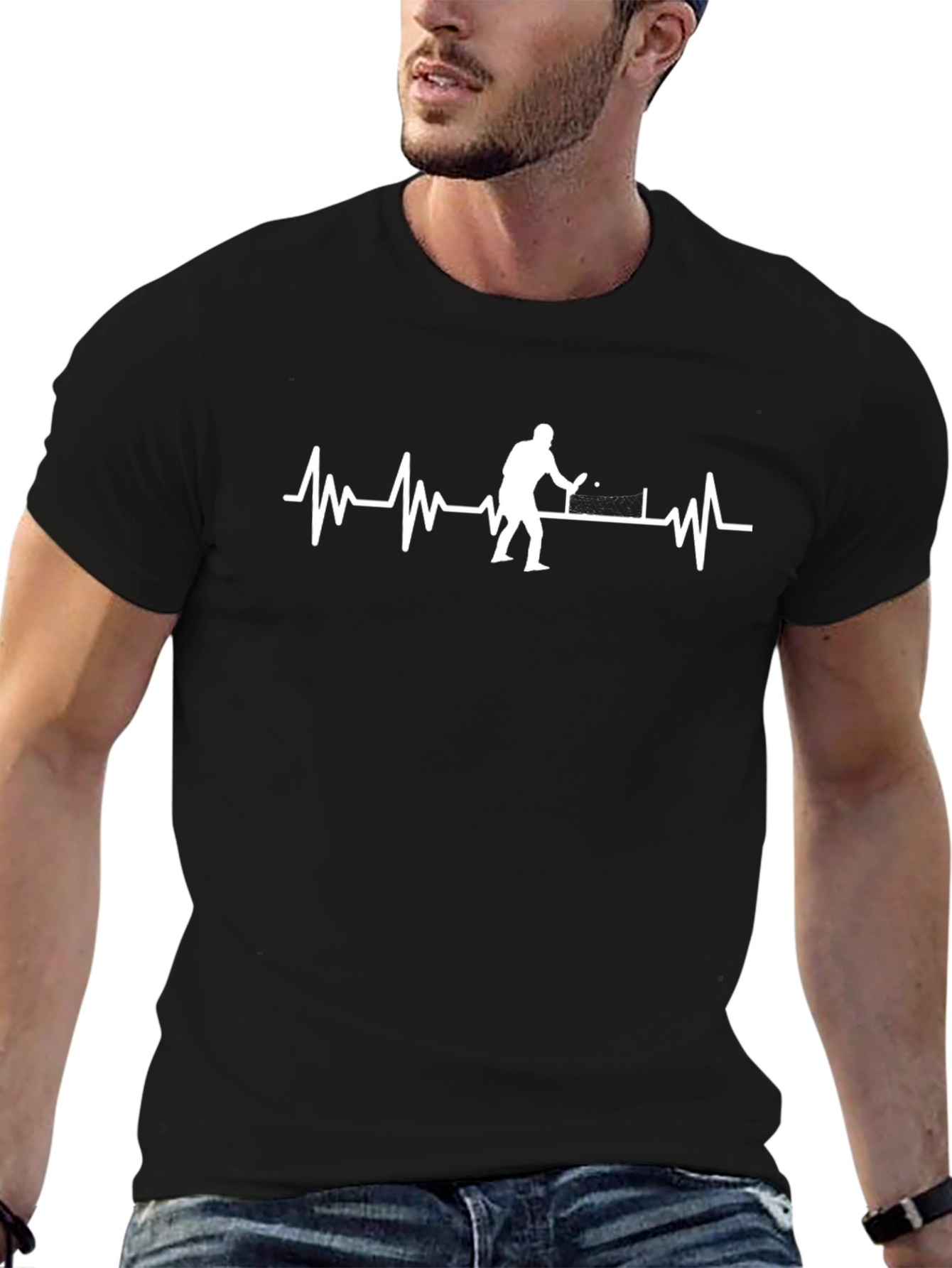 Table Tennis Heartbeat T-Shirt - Ping Pong Player Tee