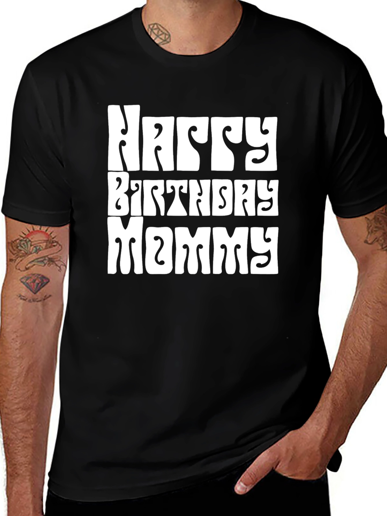 Happy Birthday Mommy T-Shirt - Groovy Retro Style