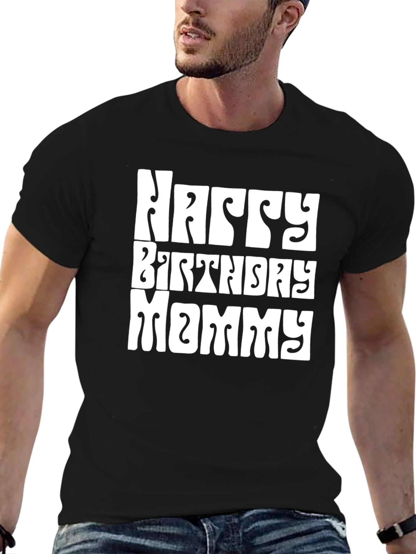 Happy Birthday Mommy T-Shirt - Groovy Retro Style