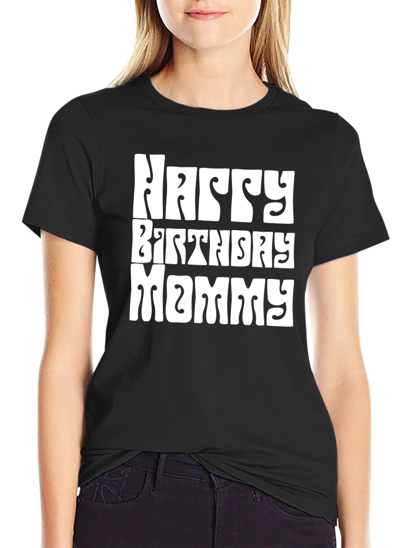 Happy Birthday Mommy T-Shirt - Groovy Retro Style