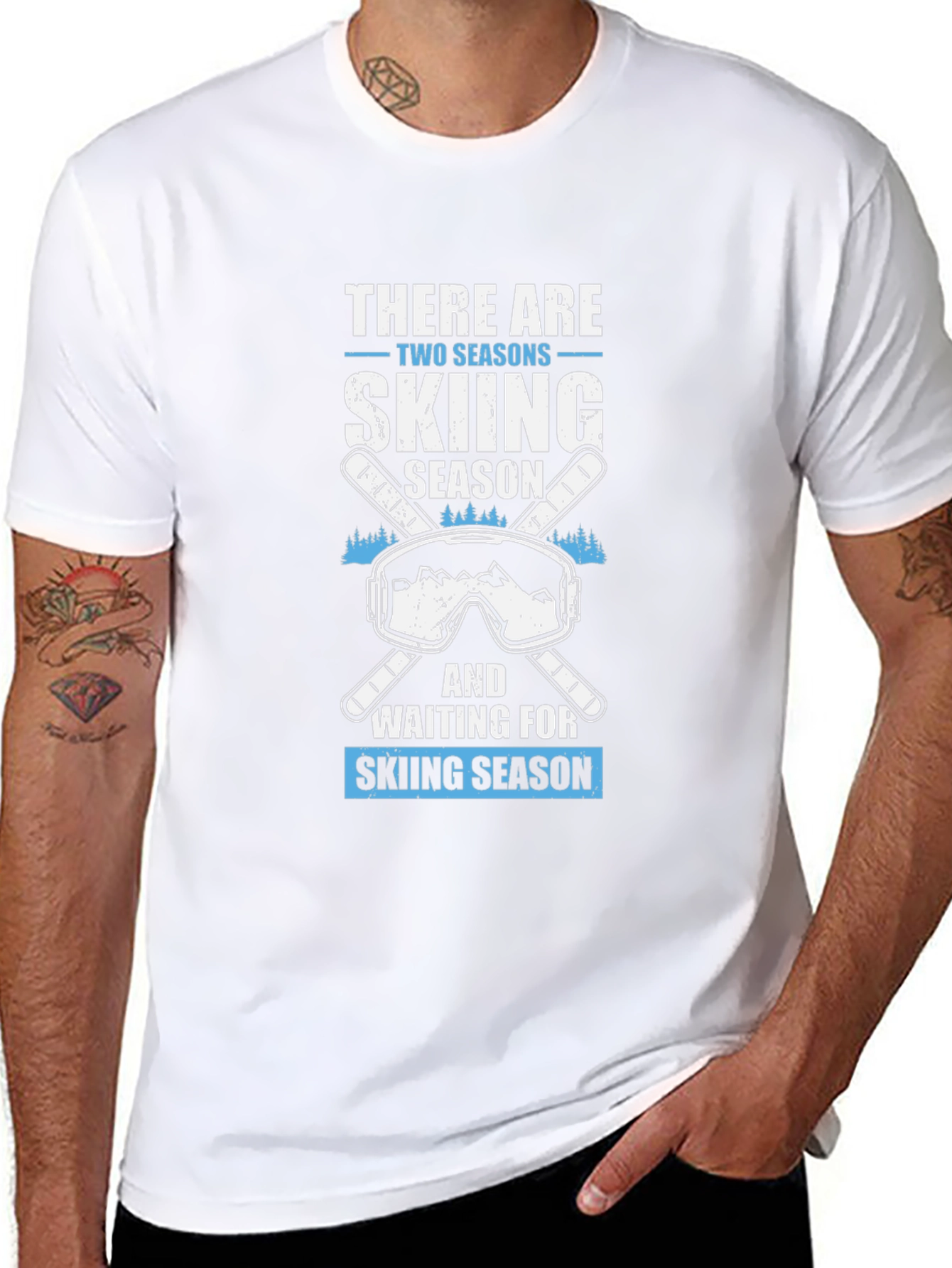 Skiing Season Graphic Tee | Mountain Lovers T-Shirt