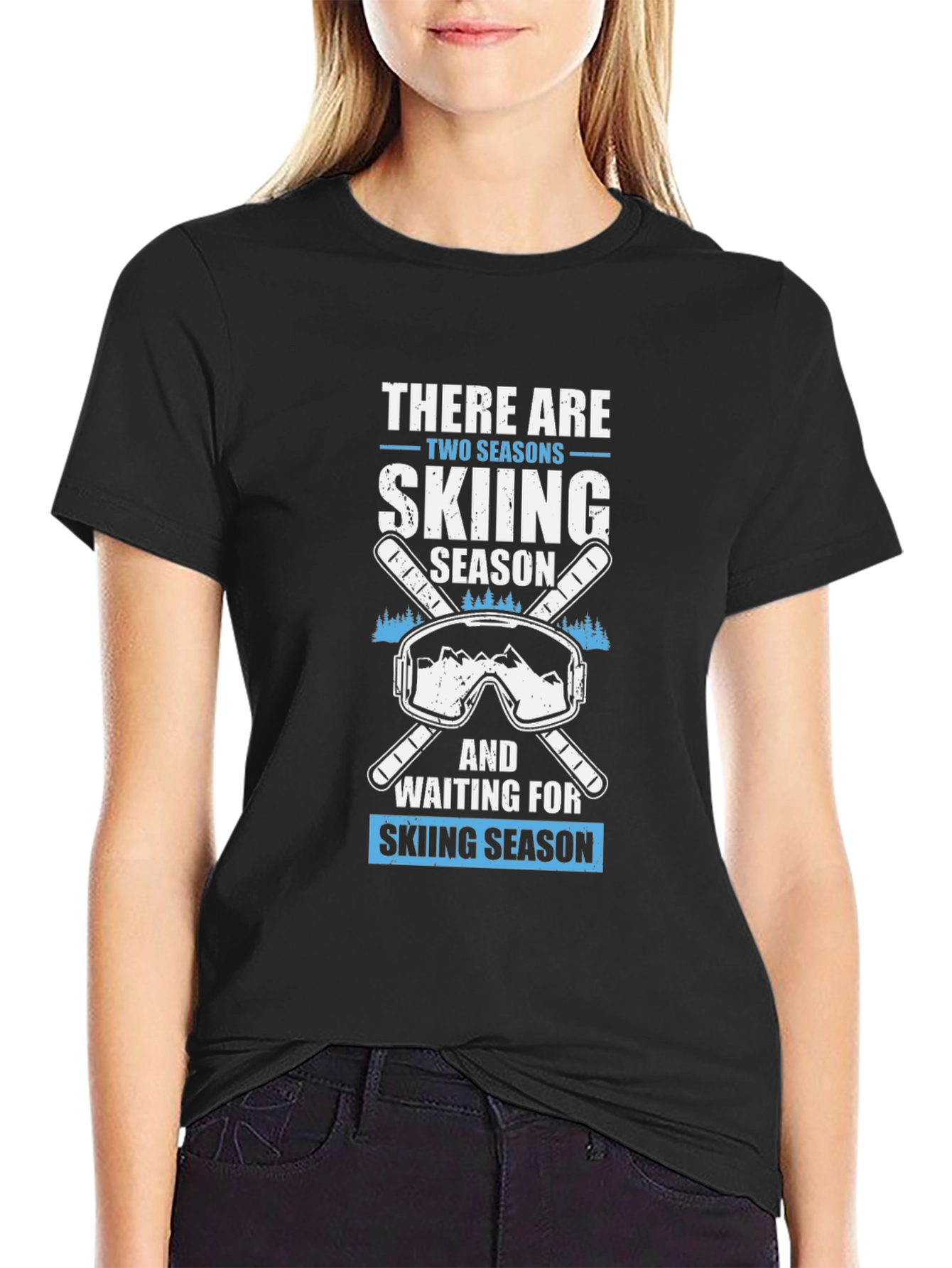 Skiing Season Graphic Tee | Mountain Lovers T-Shirt
