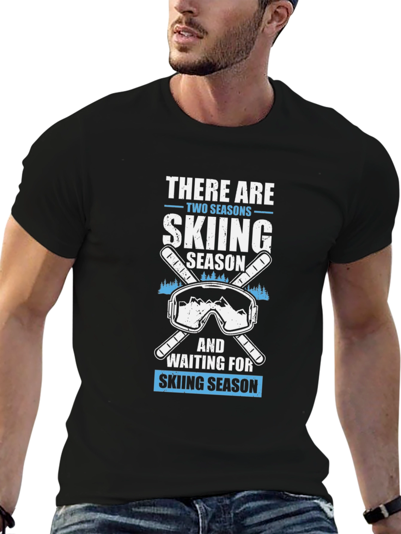 Skiing Season Graphic Tee | Mountain Lovers T-Shirt