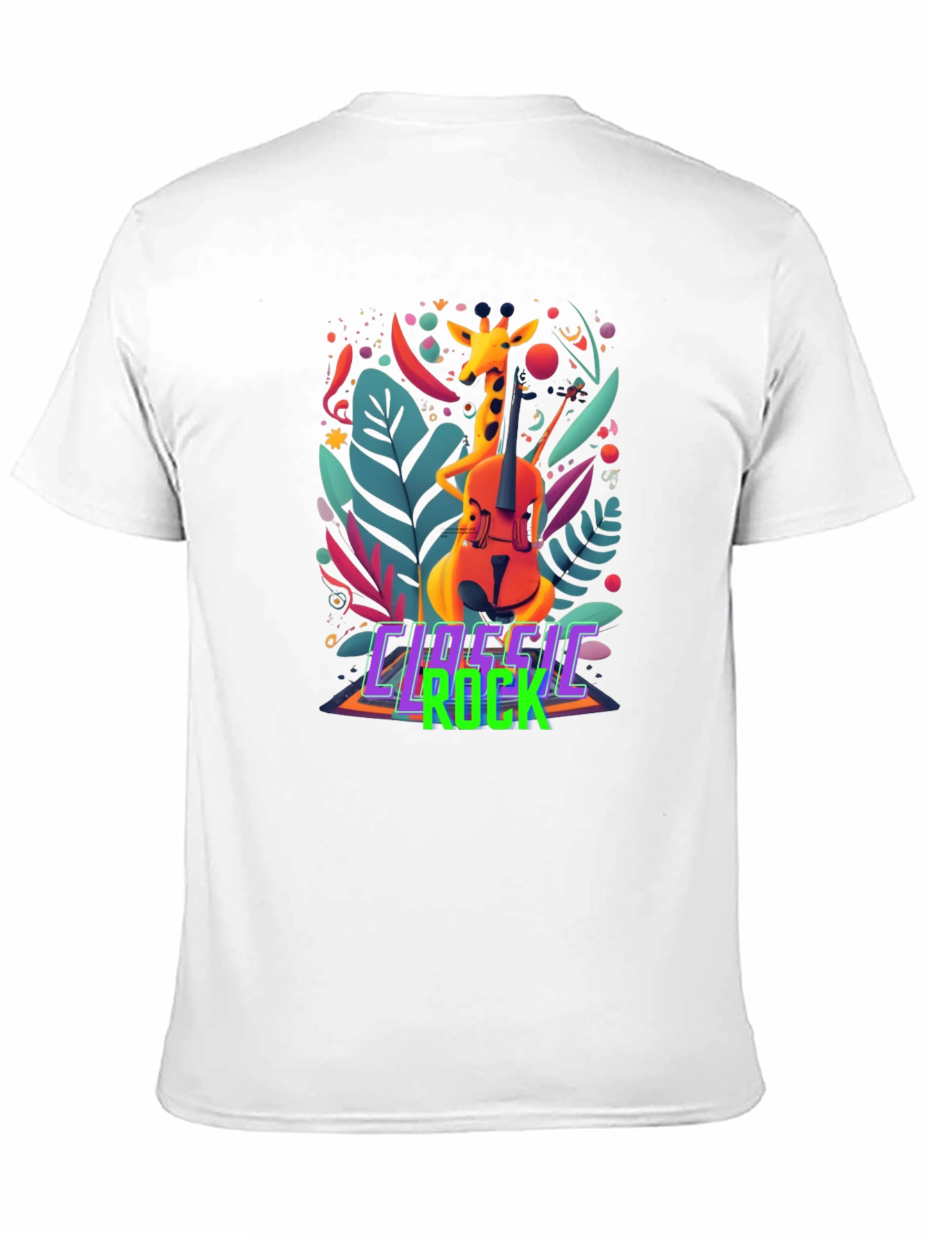 Classic Rock Giraffe Musician T-Shirt