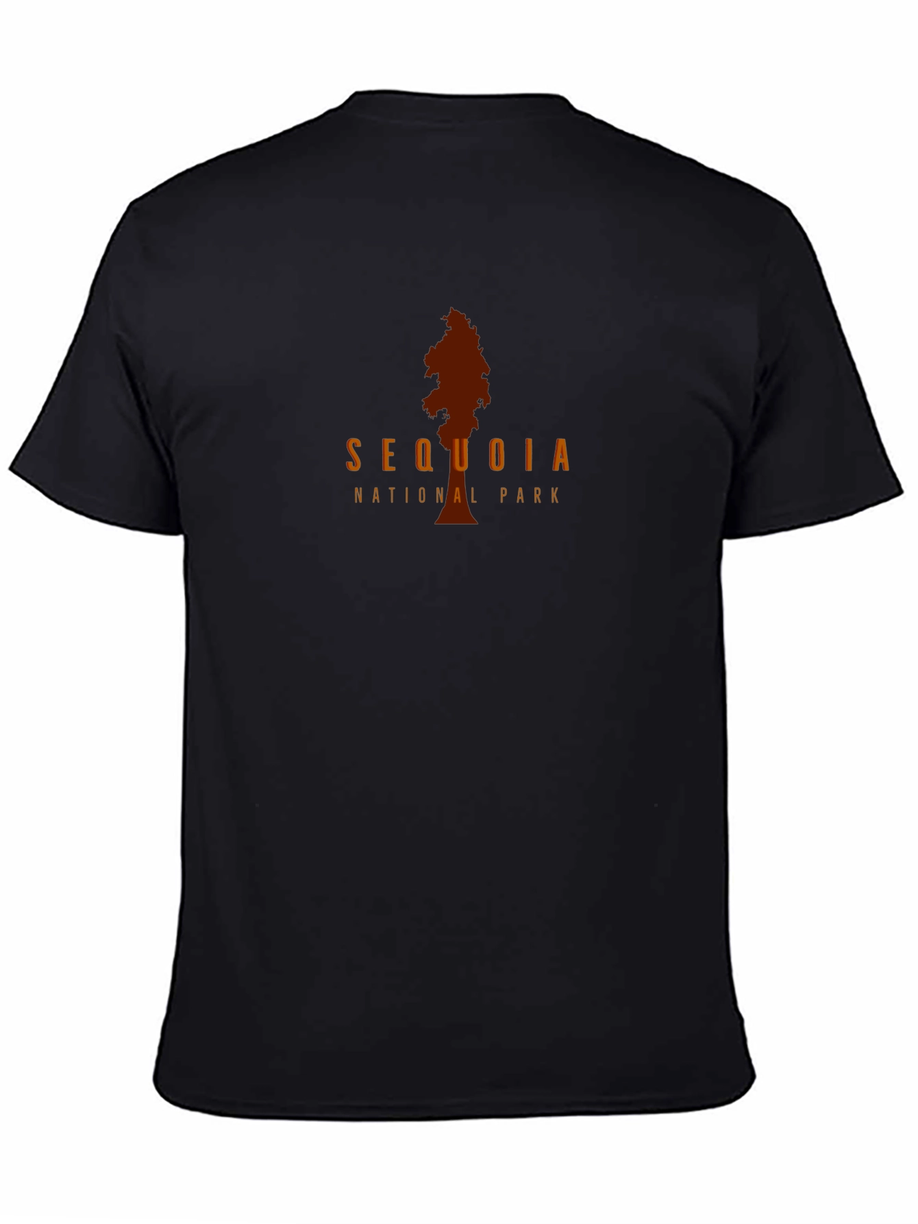 Sequoia National Park Tree Graphic Black T-Shirt