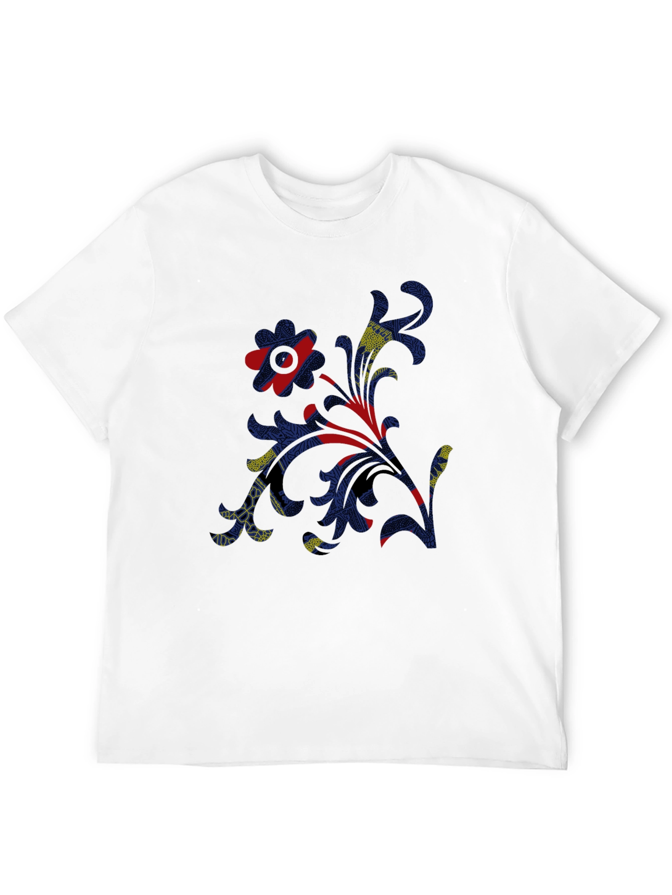 Abstract Print Mens Black T-Shirt