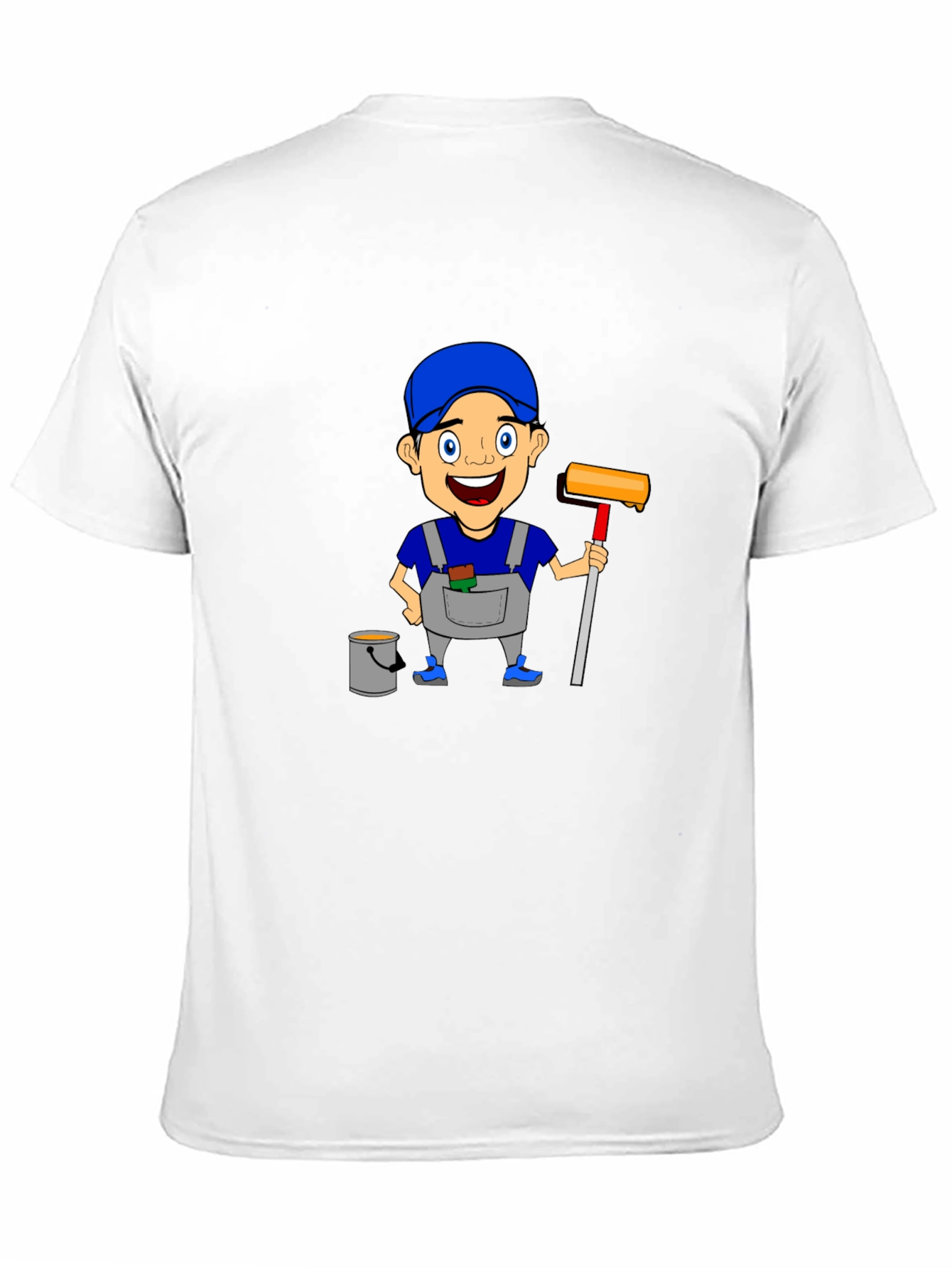 Painter Cartoon Graphic T-Shirt Cool Design
