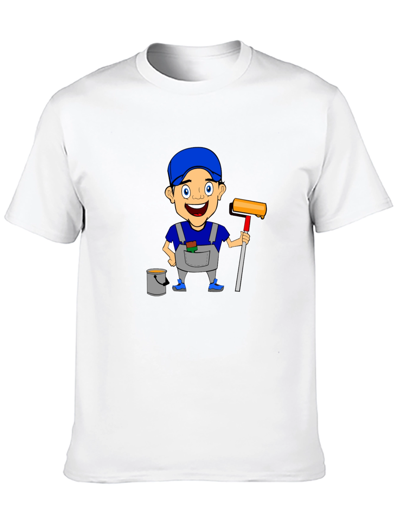 Painter Cartoon Graphic T-Shirt Cool Design