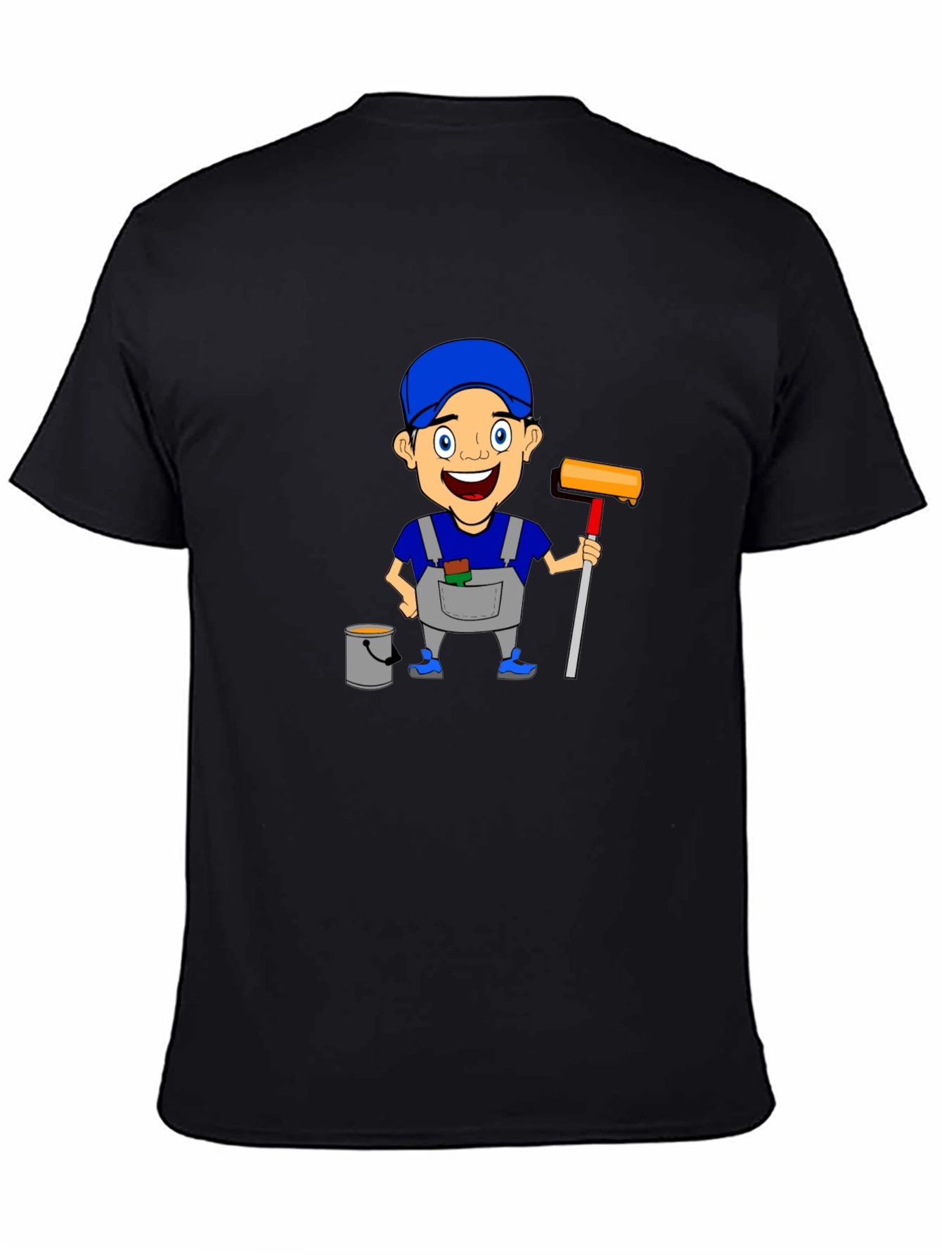 Painter Cartoon Graphic T-Shirt Cool Design
