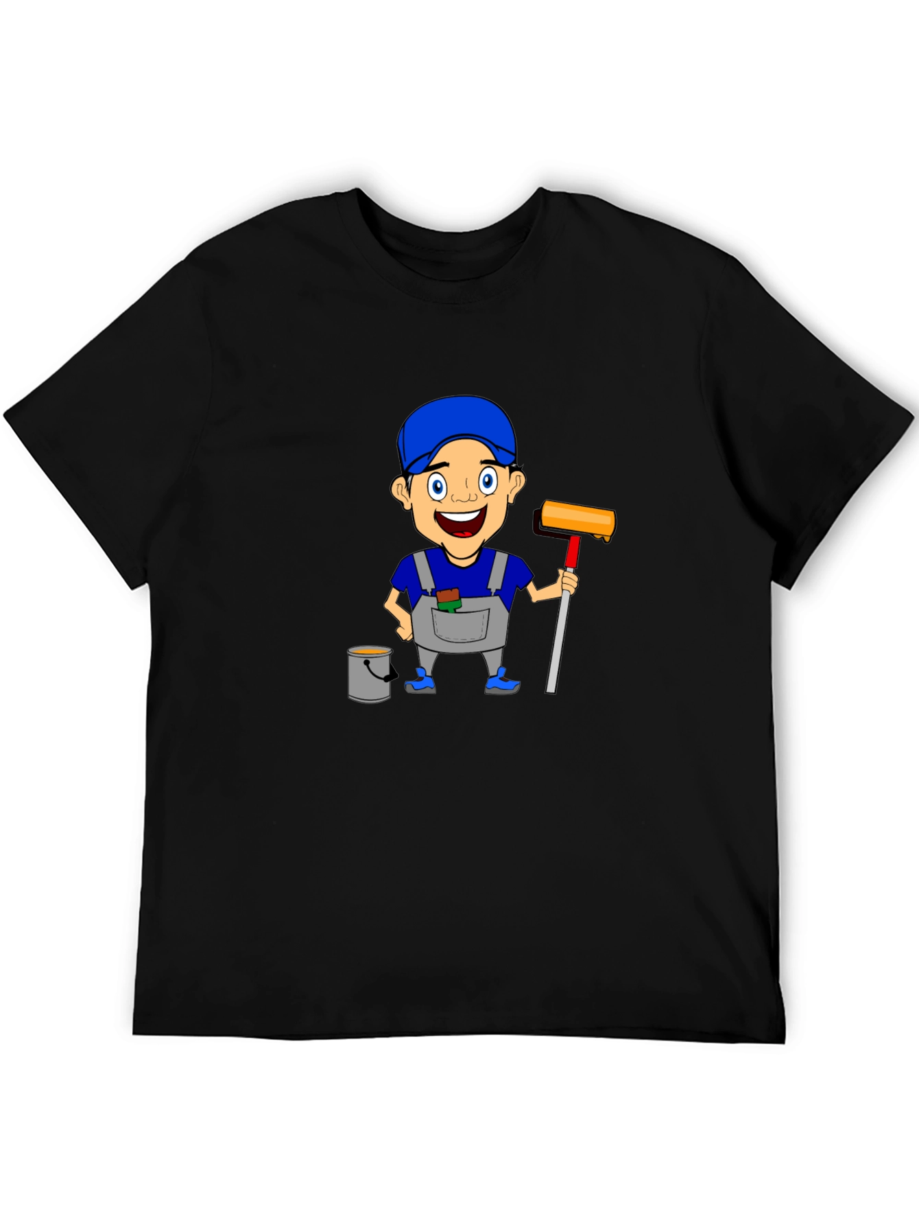 Painter Cartoon Graphic T-Shirt Cool Design