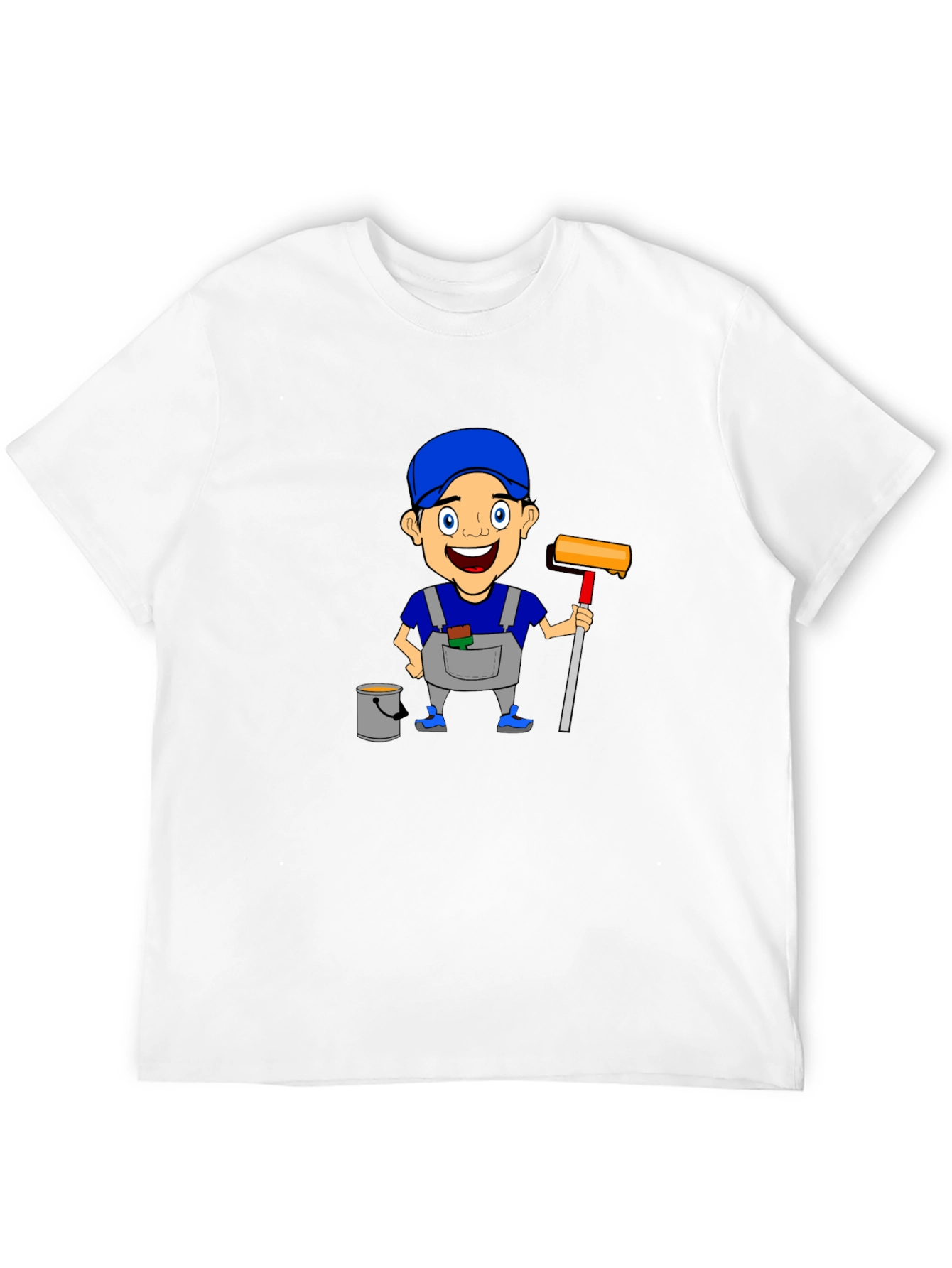 Painter Cartoon Graphic T-Shirt Cool Design
