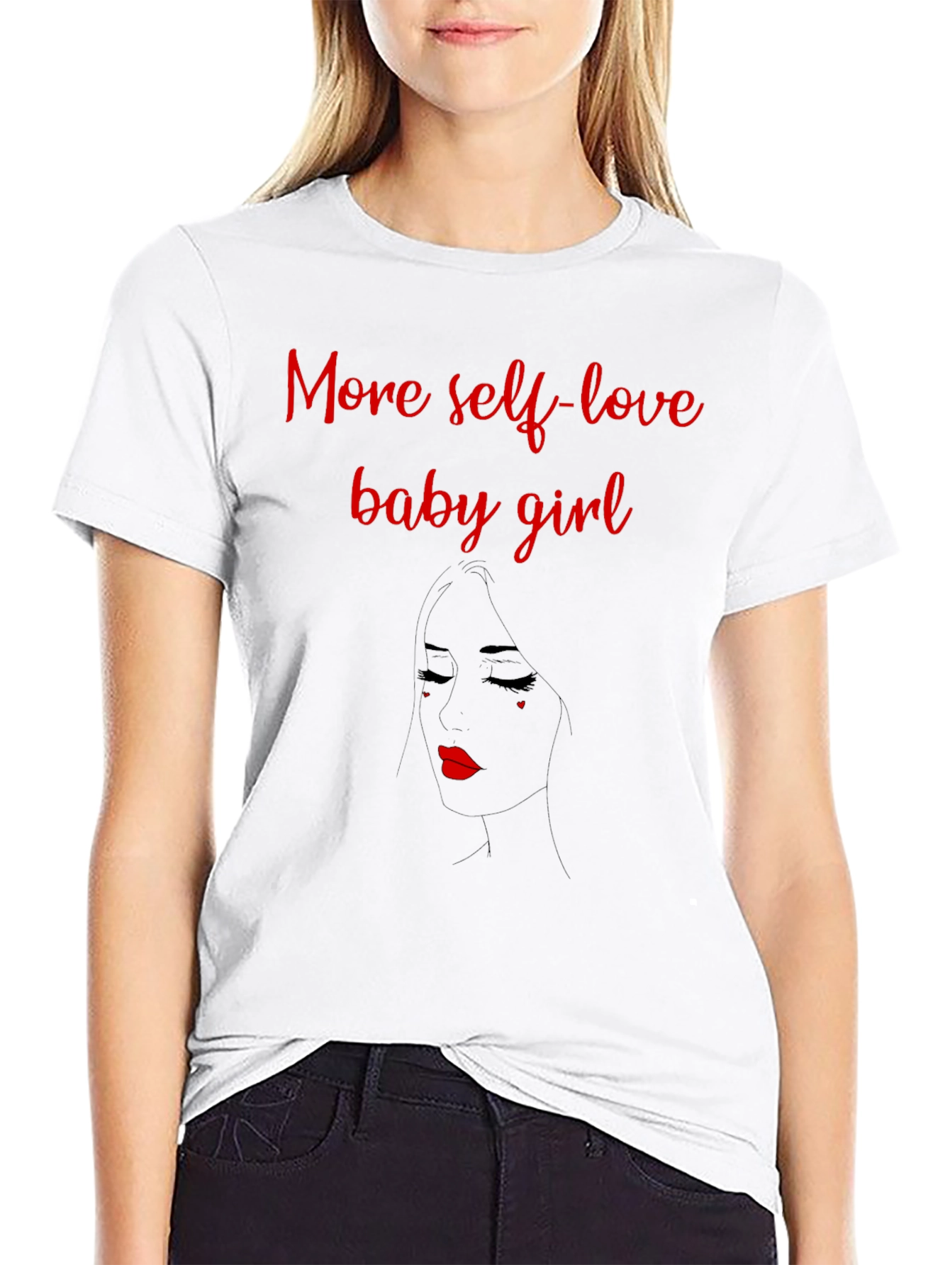 Self-Love Baby Girl Graphic Tee - Black