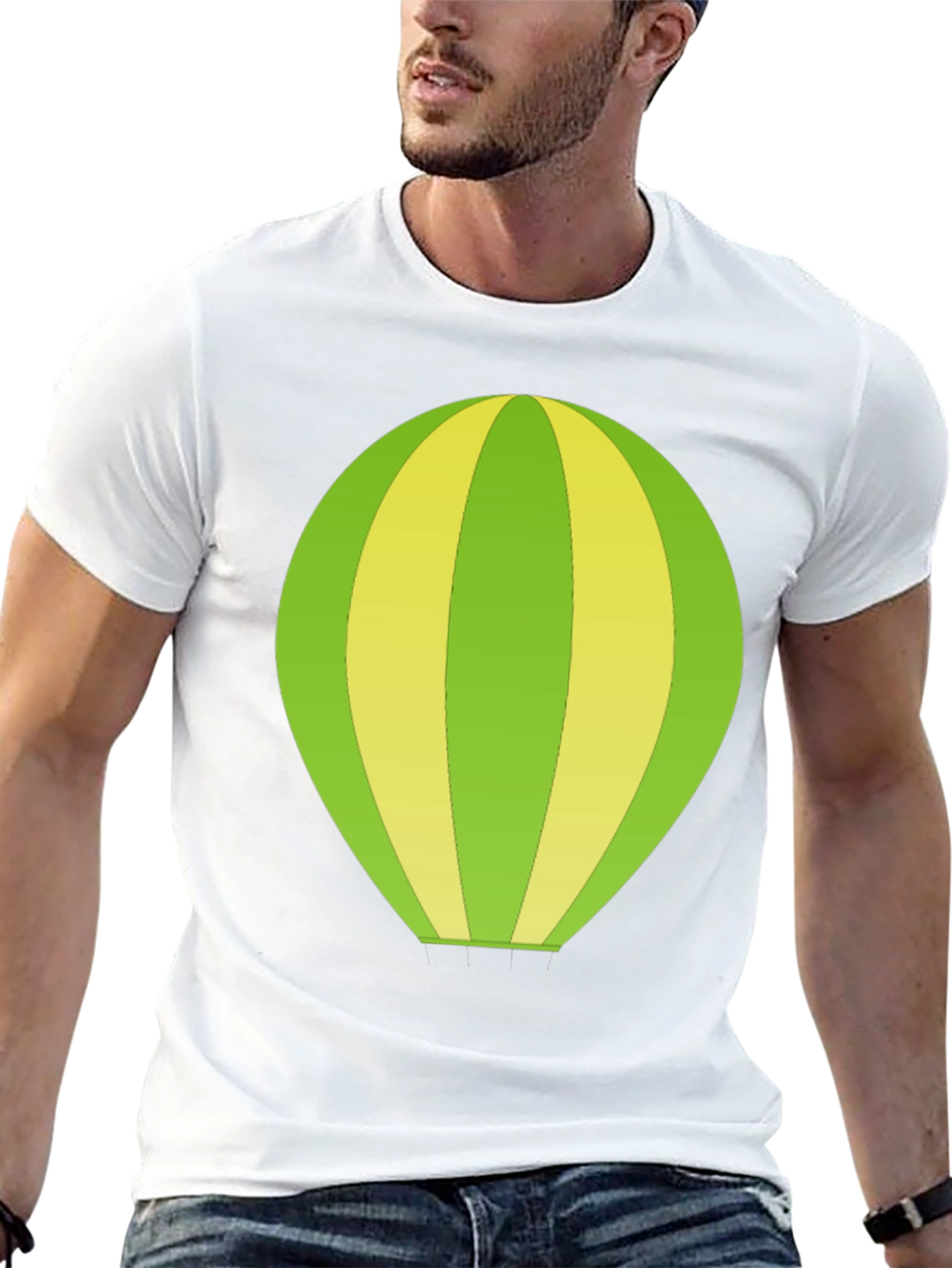 Lime Balloon Graphic T-Shirt - Casual Style
