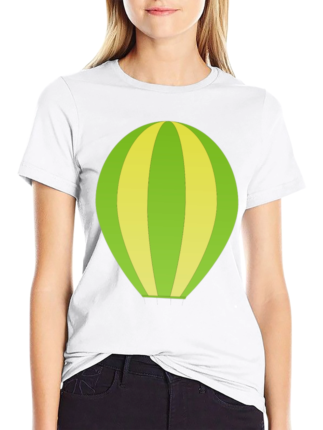 Lime Balloon Graphic T-Shirt - Casual Style