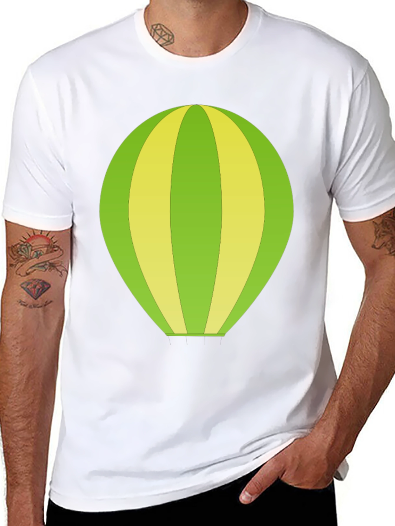Lime Balloon Graphic T-Shirt - Casual Style