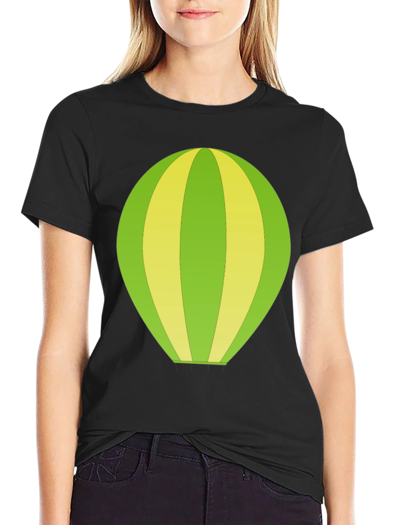 Lime Balloon Graphic T-Shirt - Casual Style