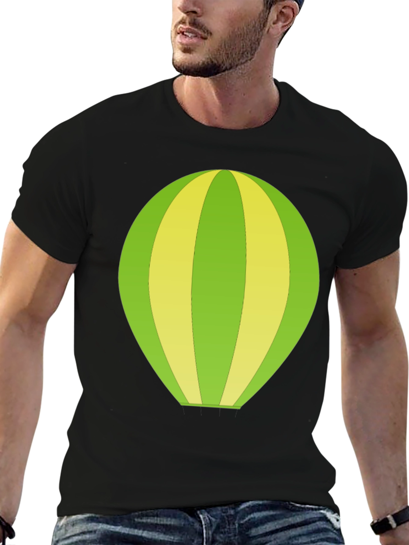 Lime Balloon Graphic T-Shirt - Casual Style