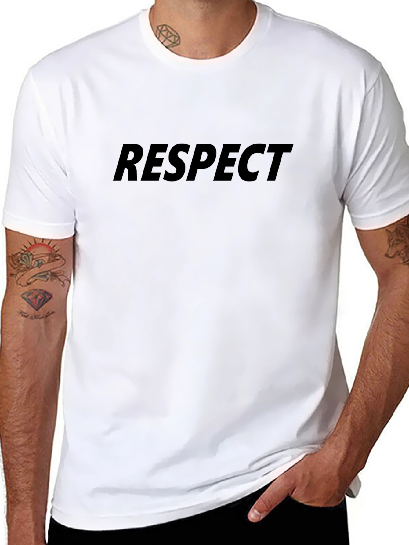 Respect Black Graphic T-Shirt