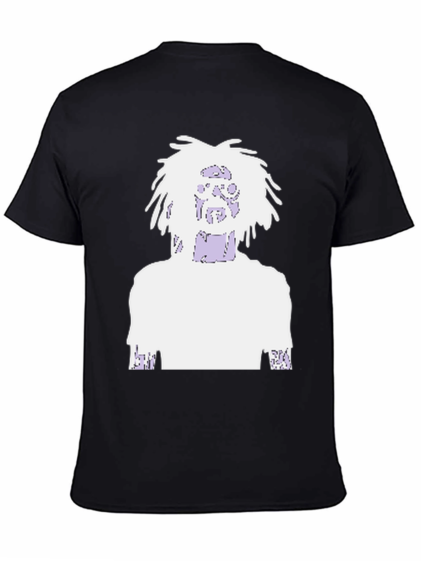 Graphic Print Tee - Black Cotton Blend