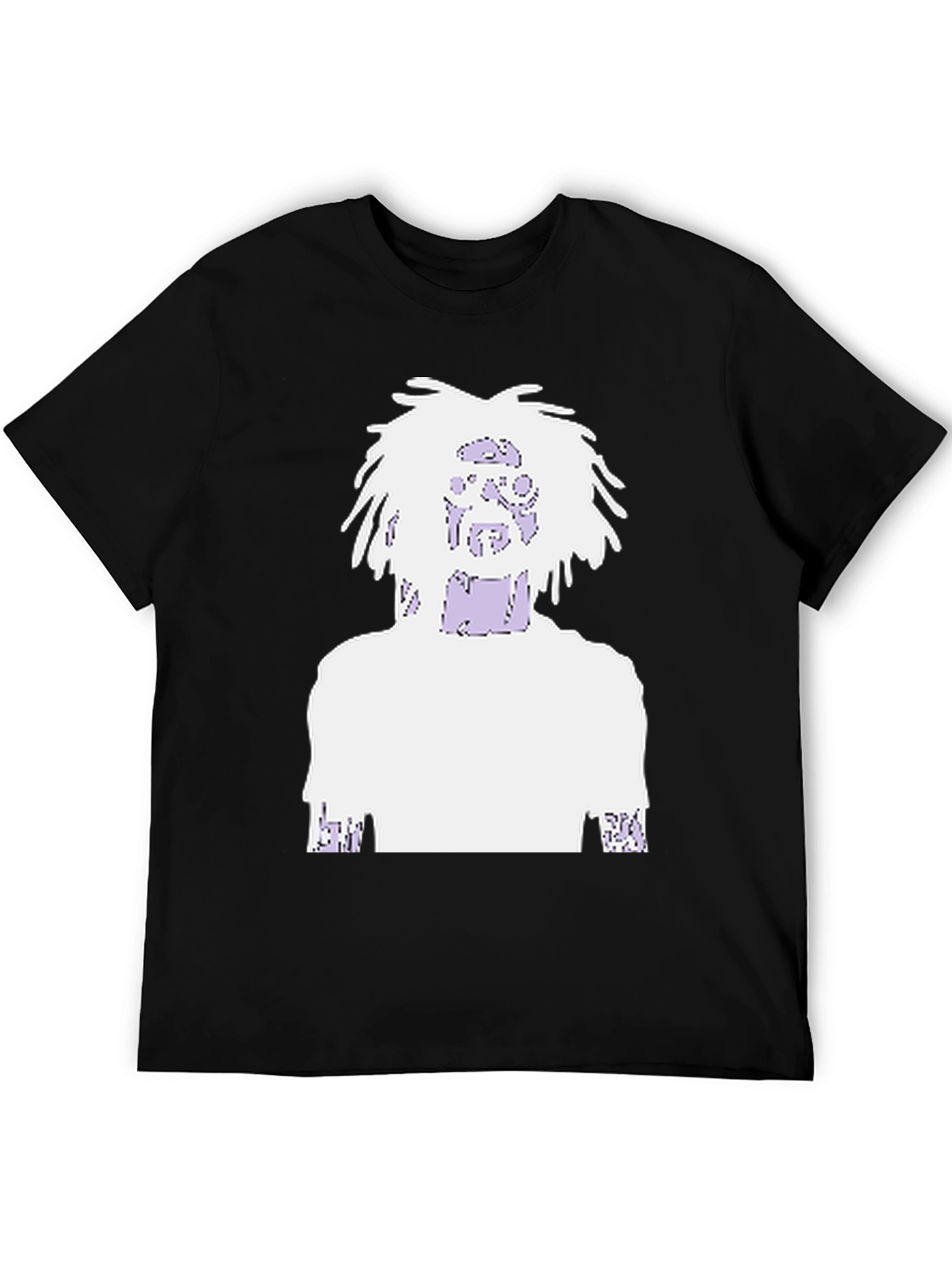 Graphic Print Tee - Black Cotton Blend